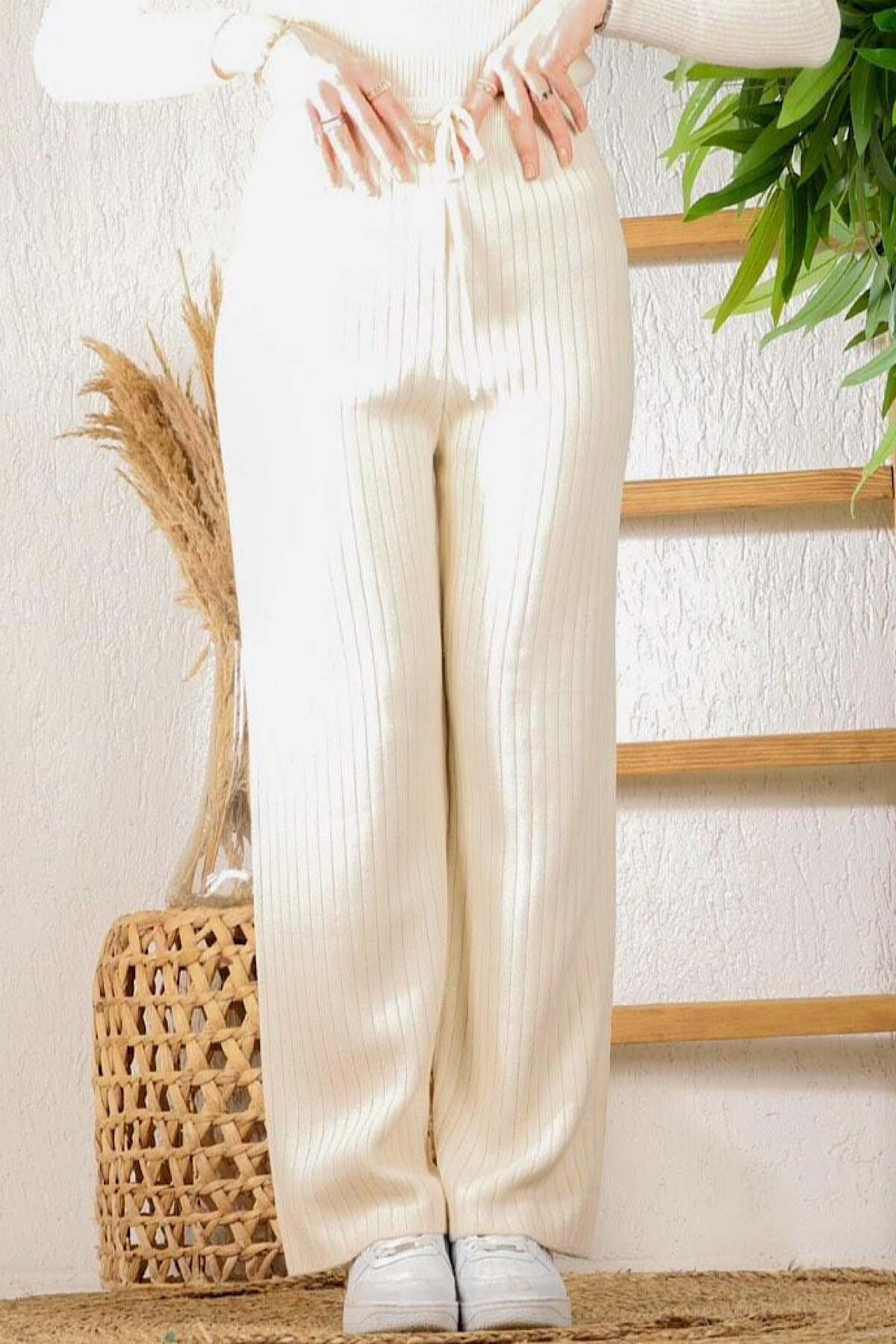 TRİKO PANTALON-KREM