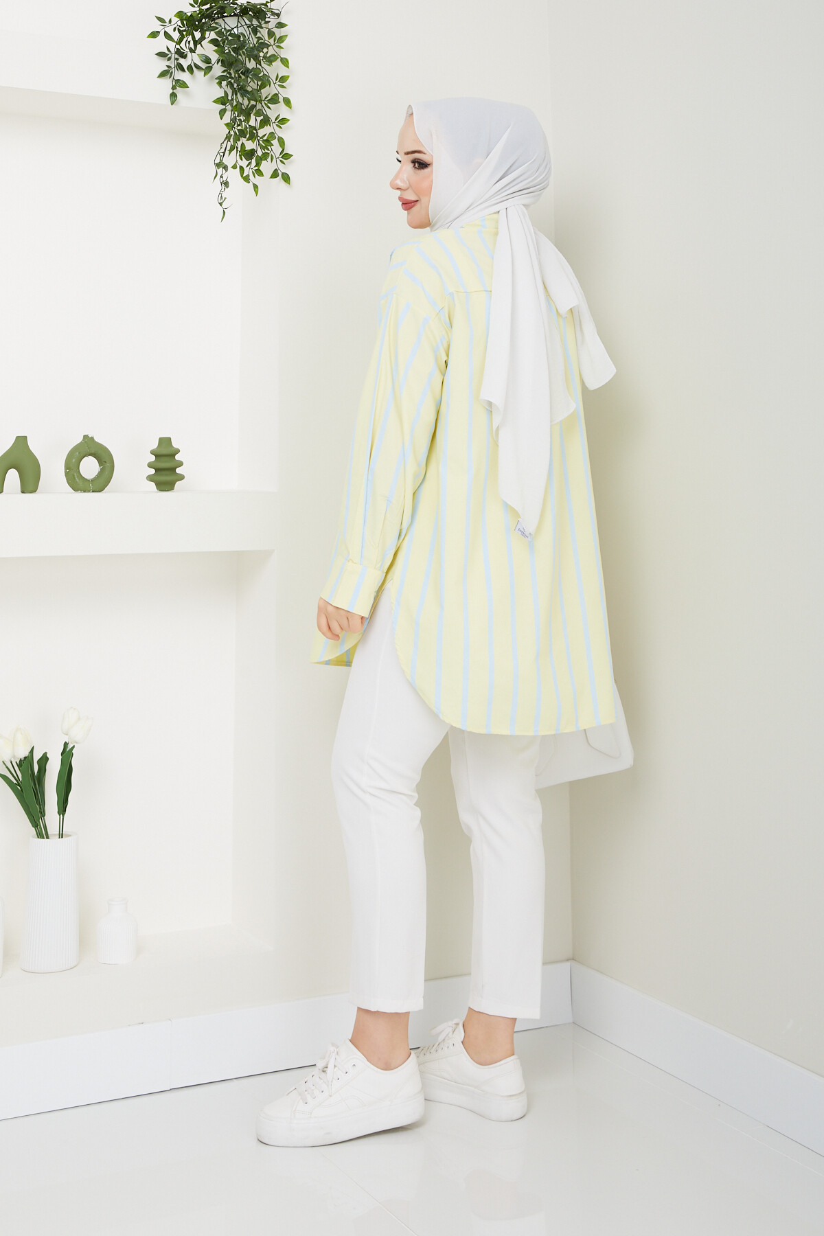 ÇİZGİLİ GÖMLEK-SARI