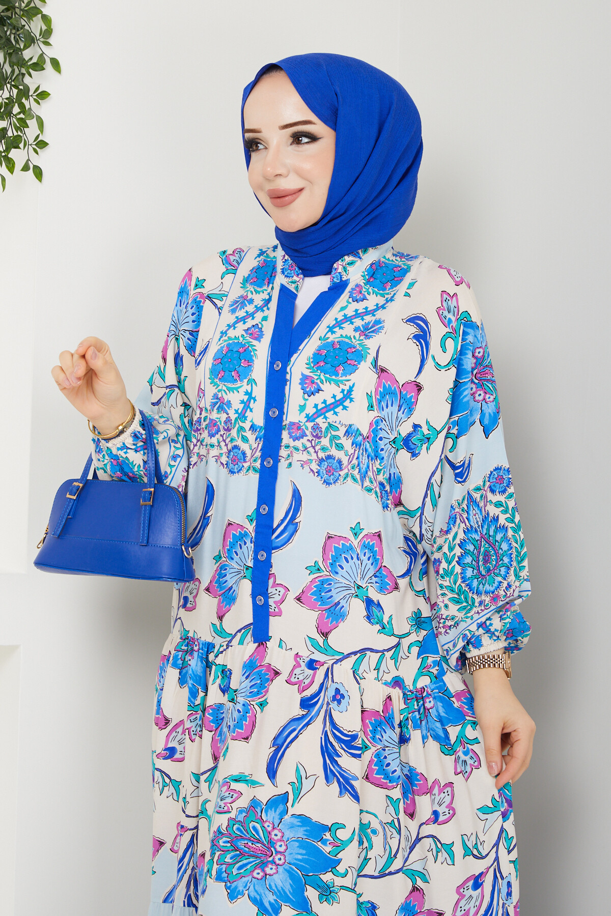 PL PATLI ELBİSE-LACİVERT