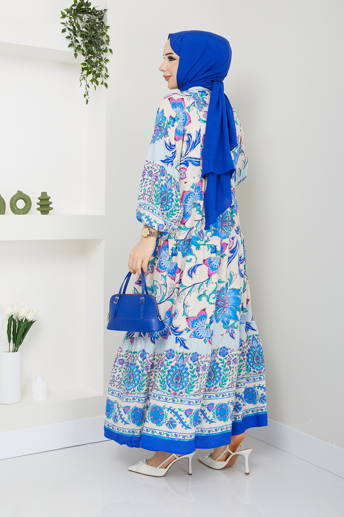 PL PATLI ELBİSE-LACİVERT