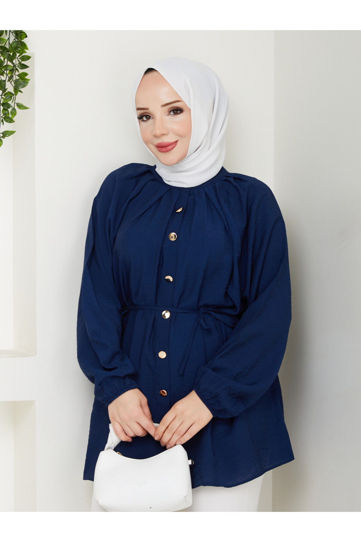 BALON KOL GOLD DÜĞME GÖMLEK-LACİVERT