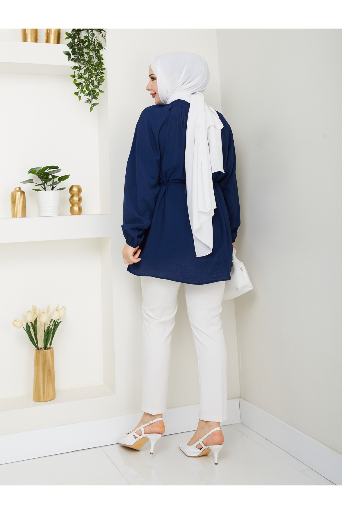 BALON KOL GOLD DÜĞME GÖMLEK-LACİVERT