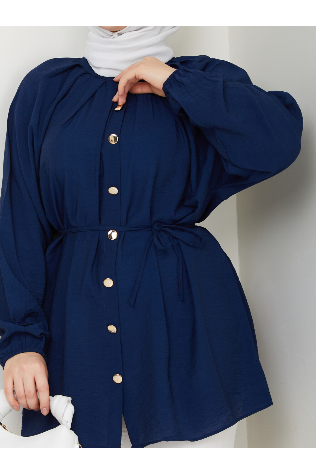 BALON KOL GOLD DÜĞME GÖMLEK-LACİVERT