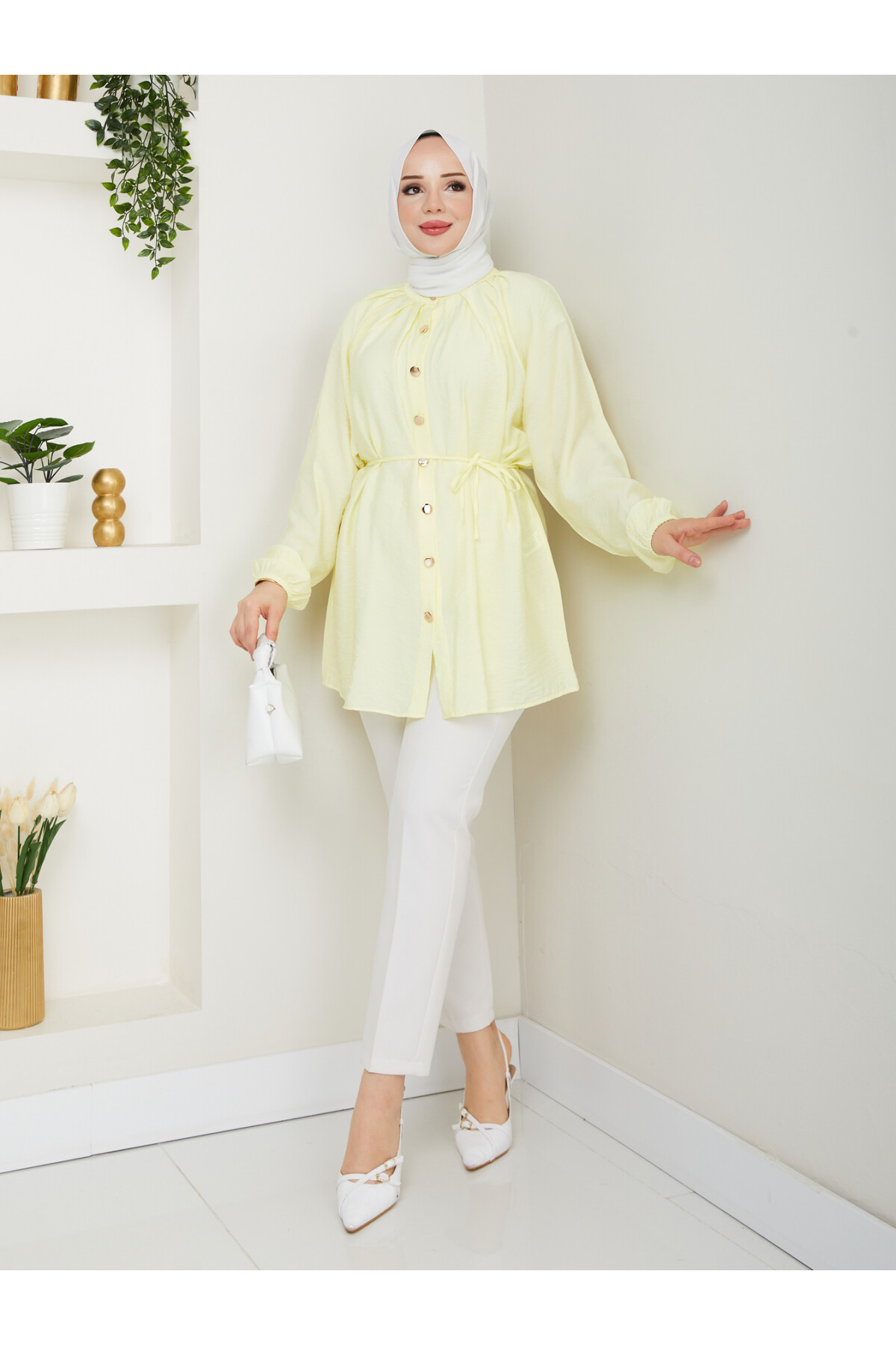 BALON KOL GOLD DÜĞME GÖMLEK-SARI