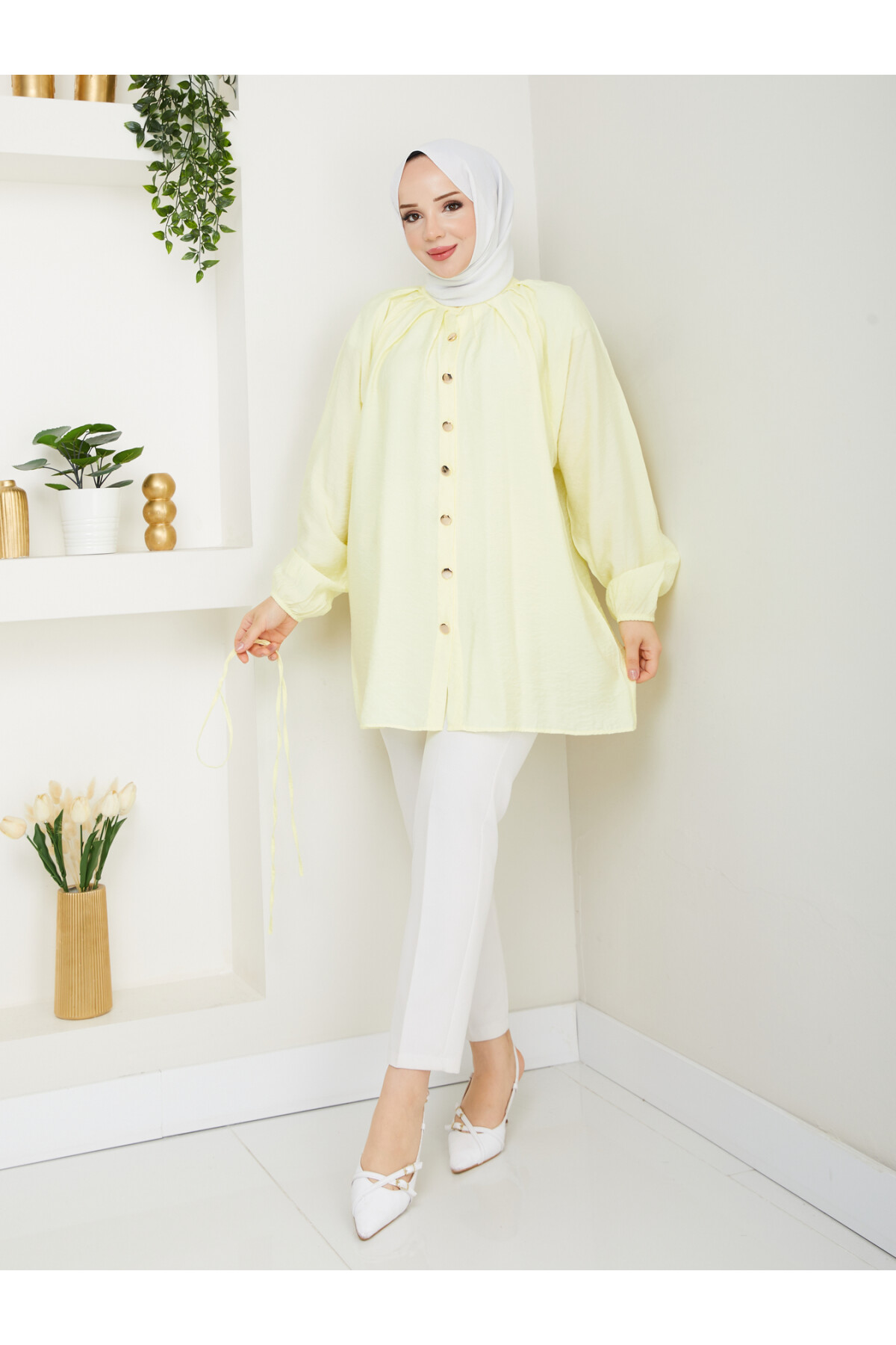BALON KOL GOLD DÜĞME GÖMLEK-SARI