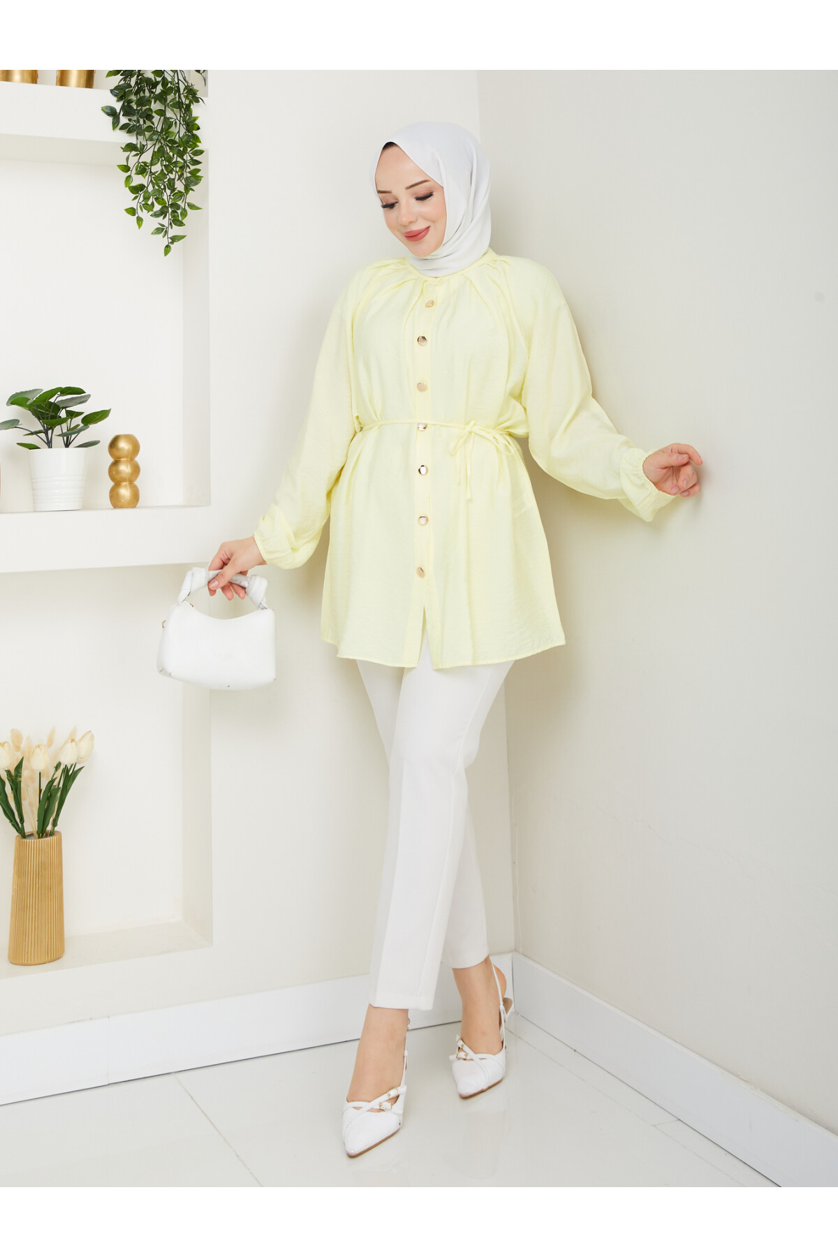 BALON KOL GOLD DÜĞME GÖMLEK-SARI