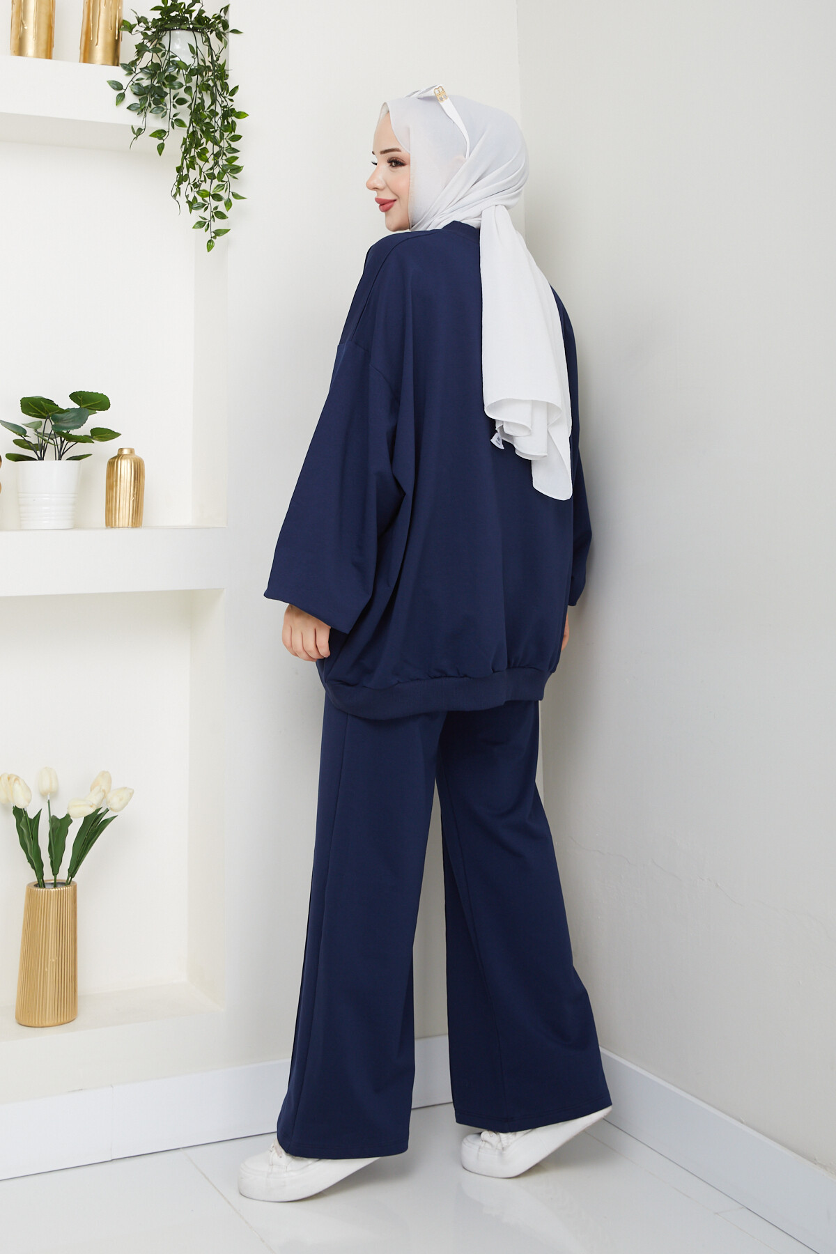 BALON KOL SWEAT TAKIM-LACİVERT