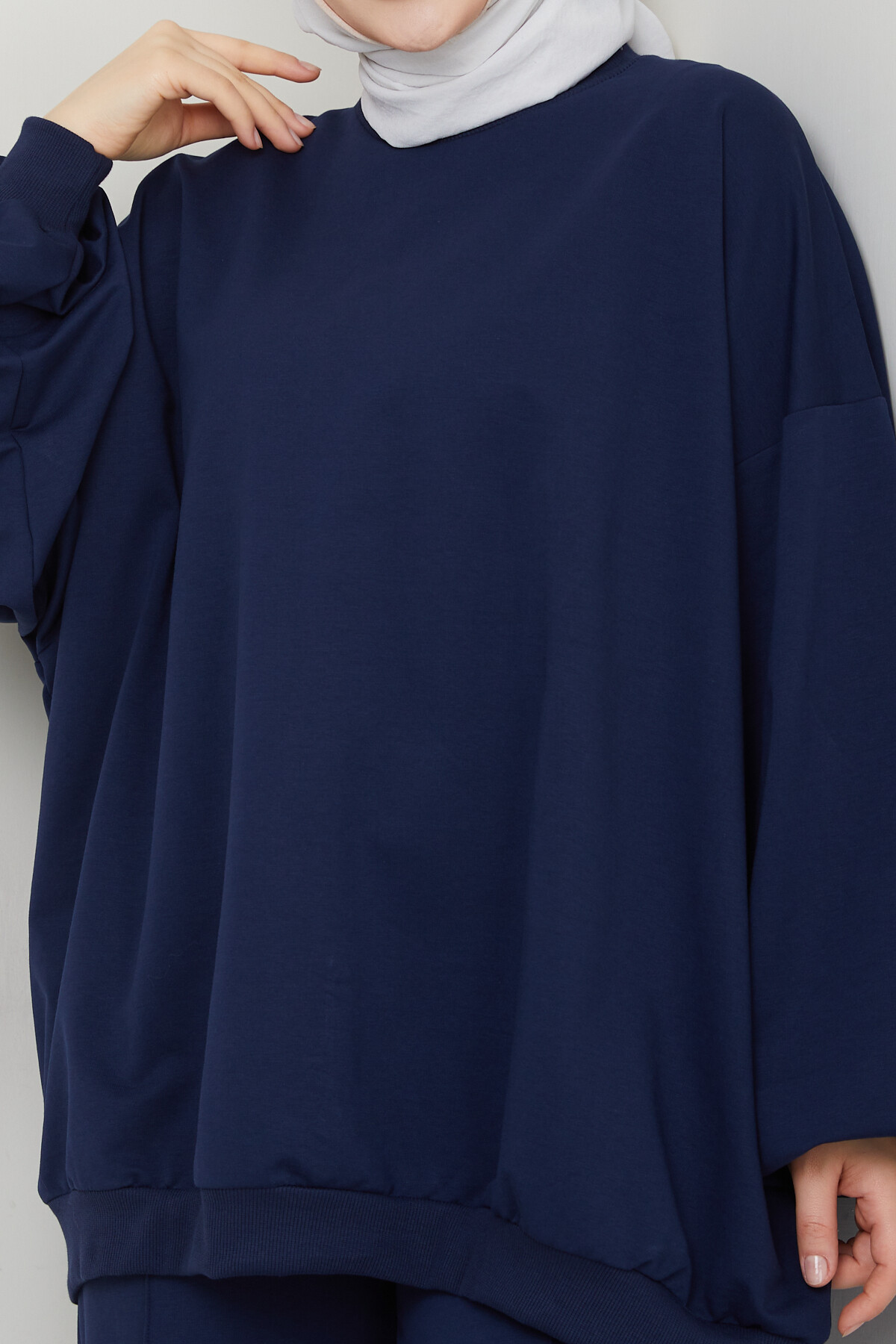 BALON KOL SWEAT TAKIM-LACİVERT