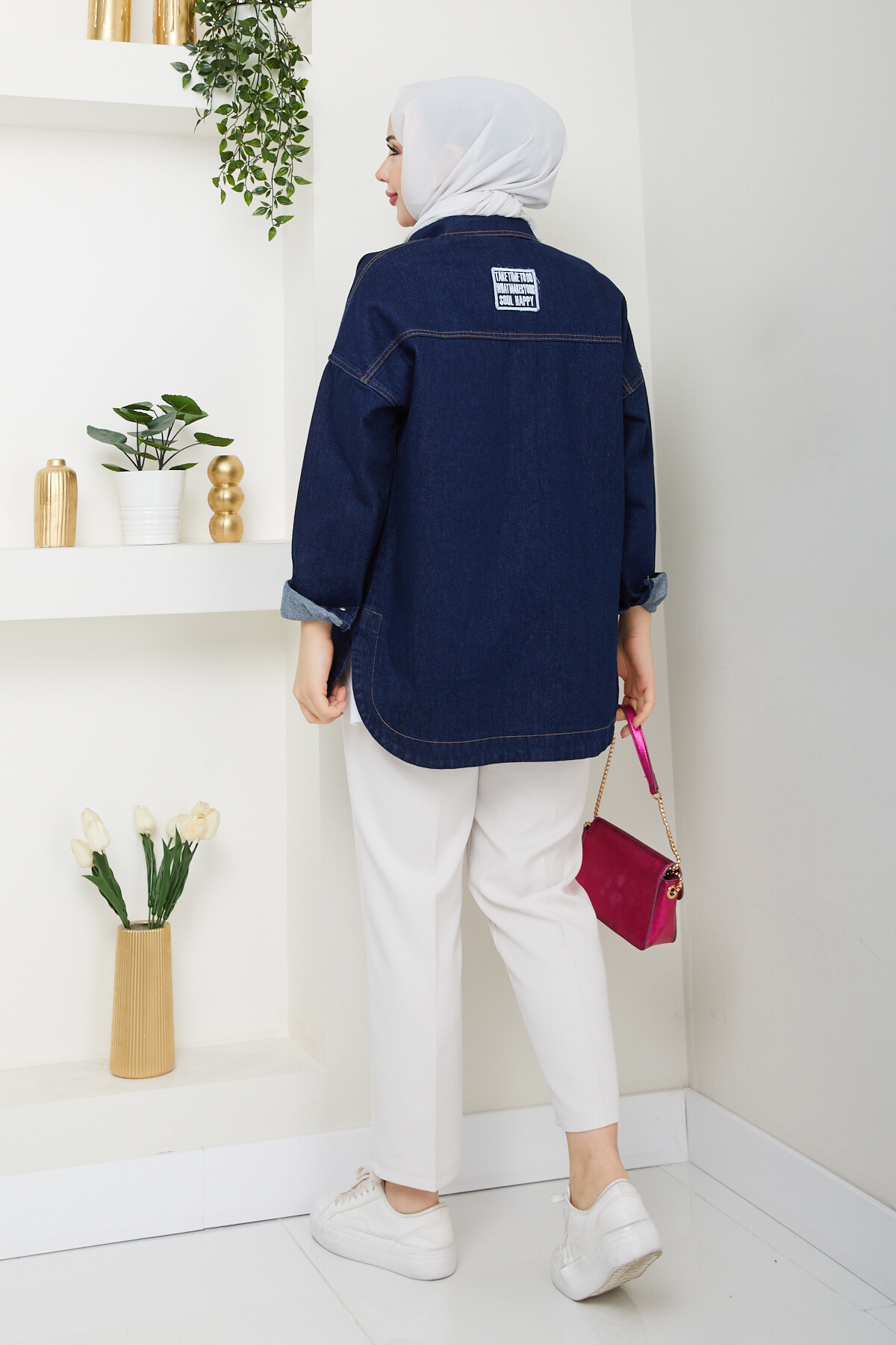 CHIC GABARDİN CEKET - LACİVERT