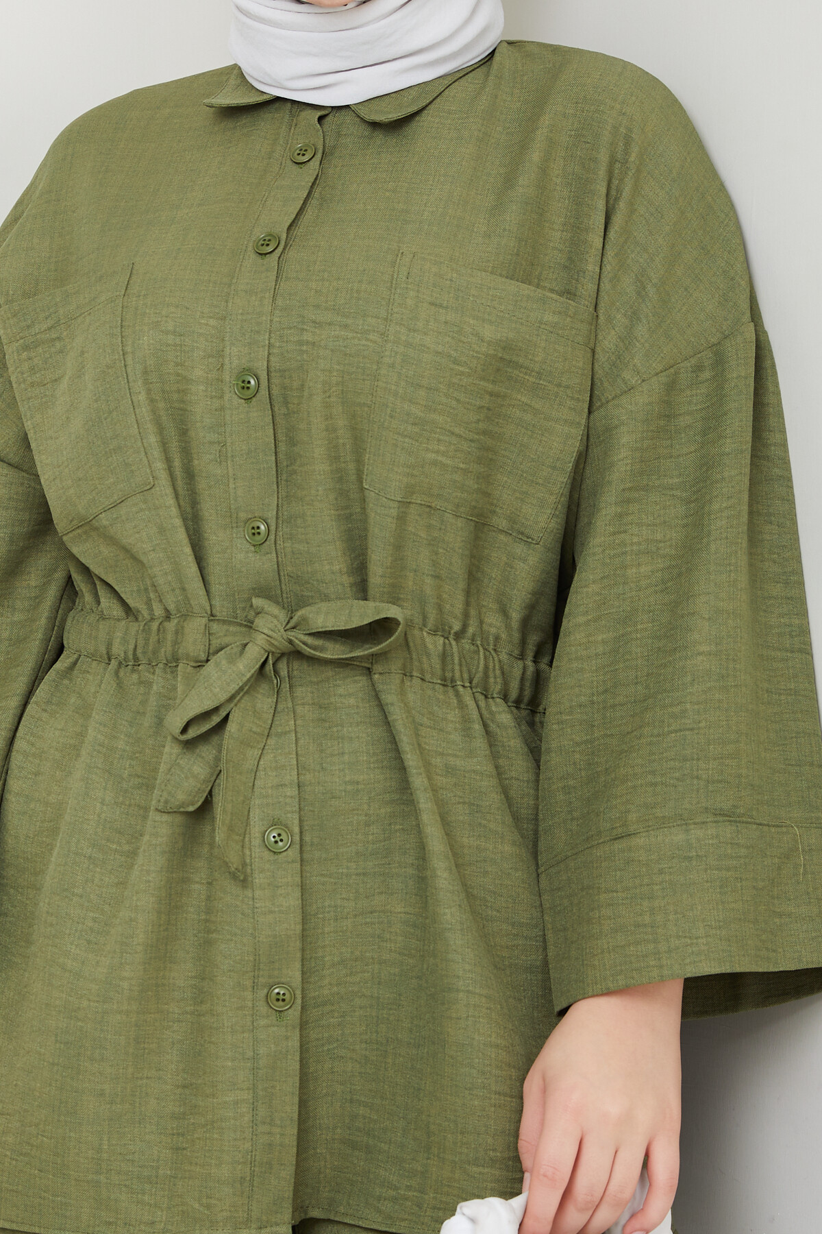 ÇİFT CEP BEL BÜZGÜLÜ TAKIM-YEŞİL