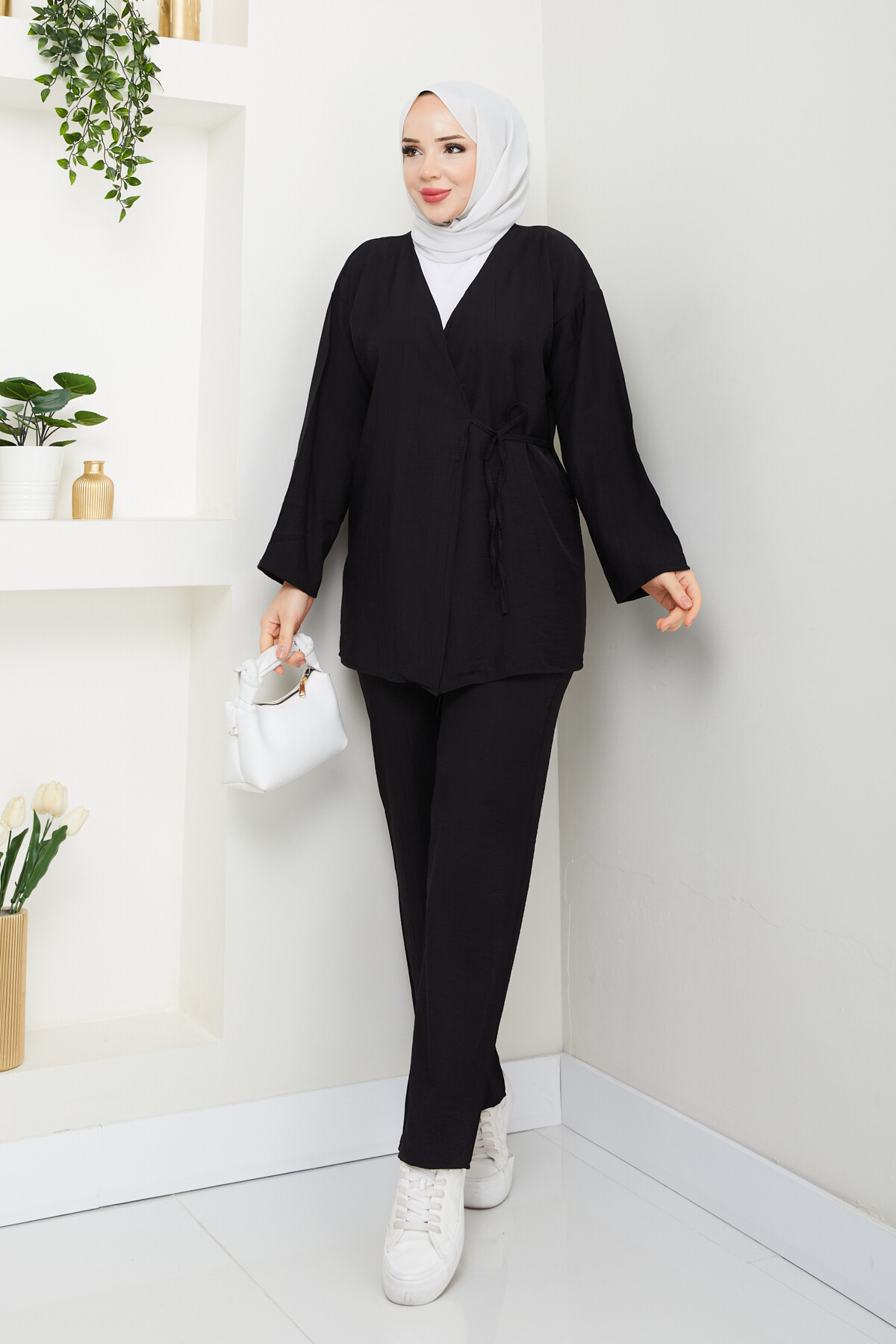 ÇLK KİMONOLU TAKIM-SİYAH