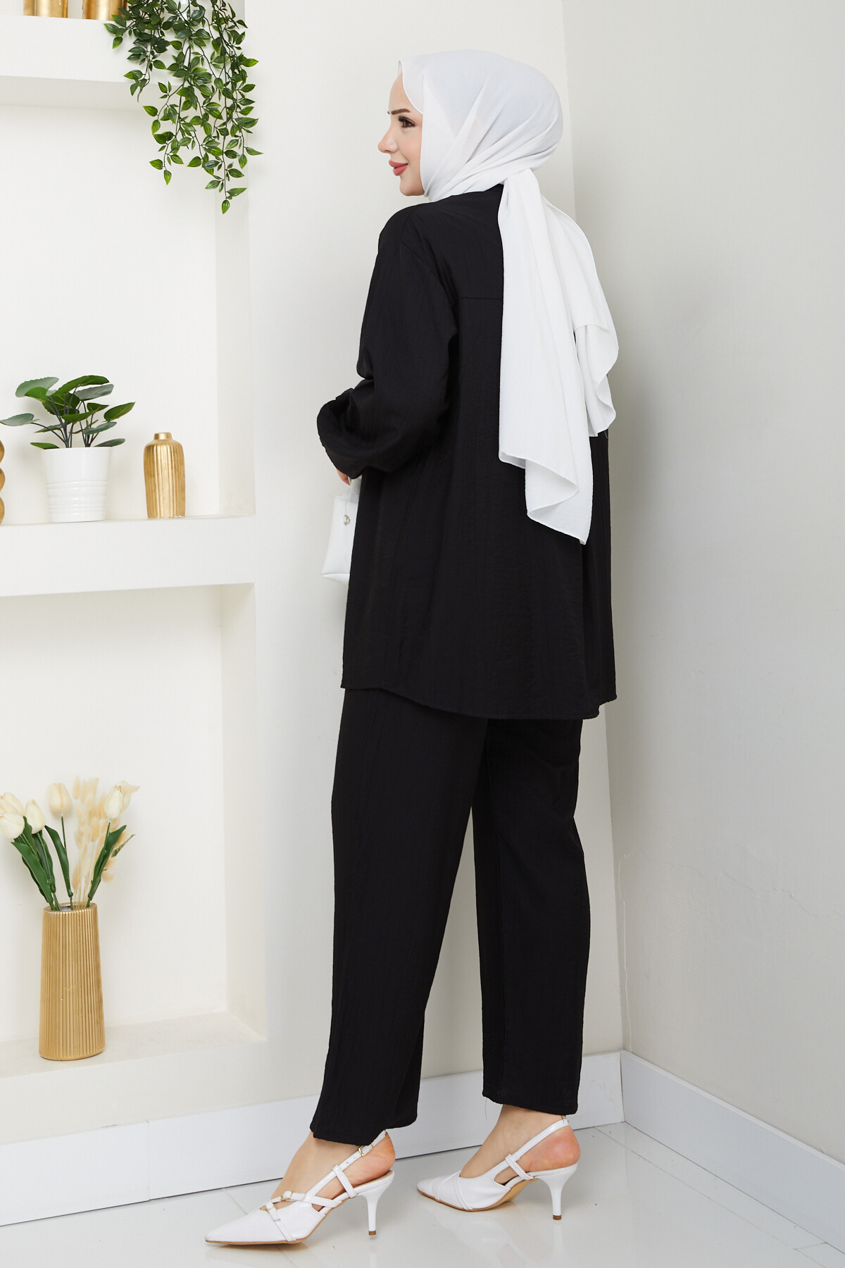 ÇLK SÜS CEP DETAYLI TAKIM - SİYAH