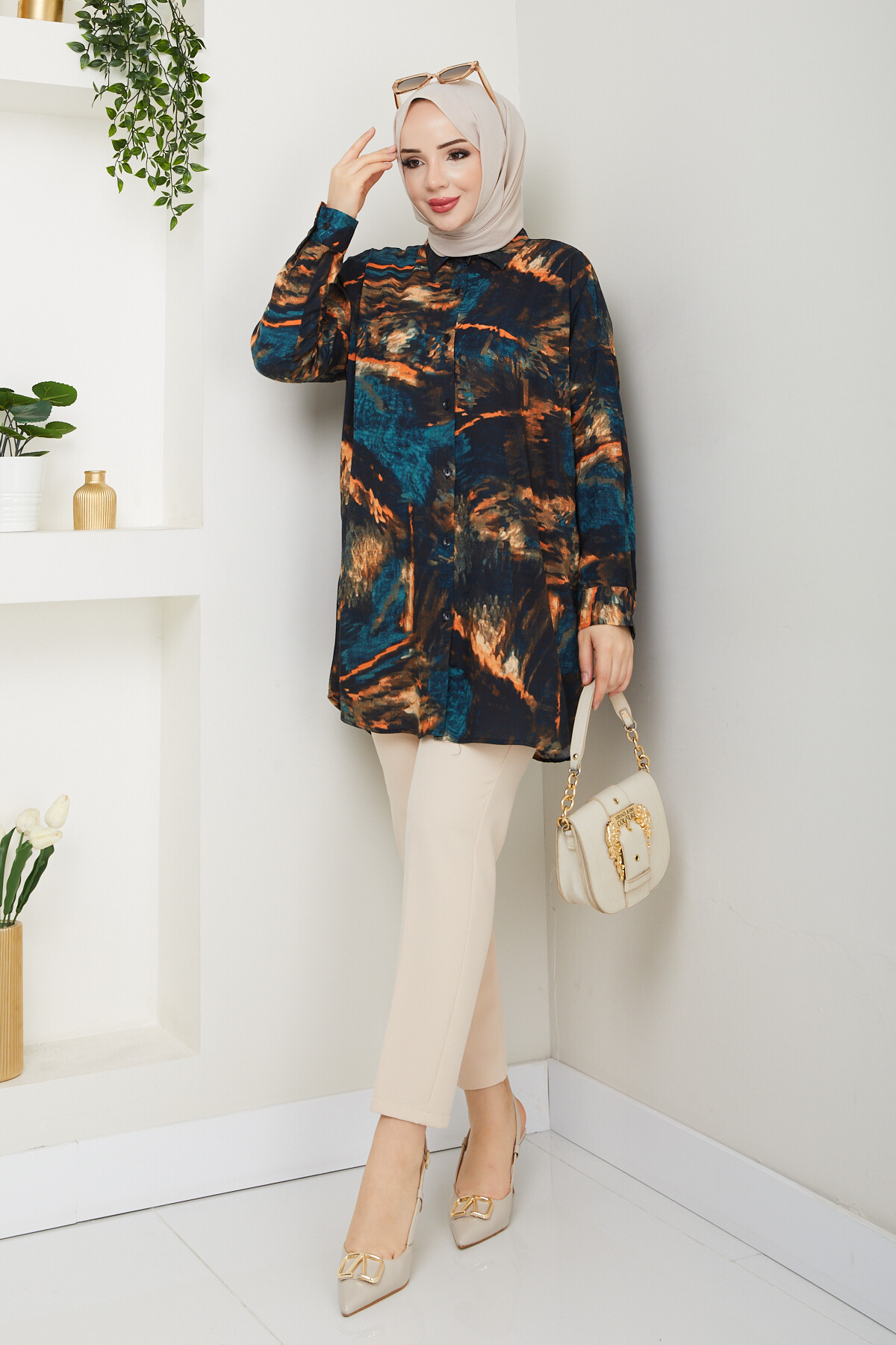 DAĞINIK DESEN GÖMLEK-SARI