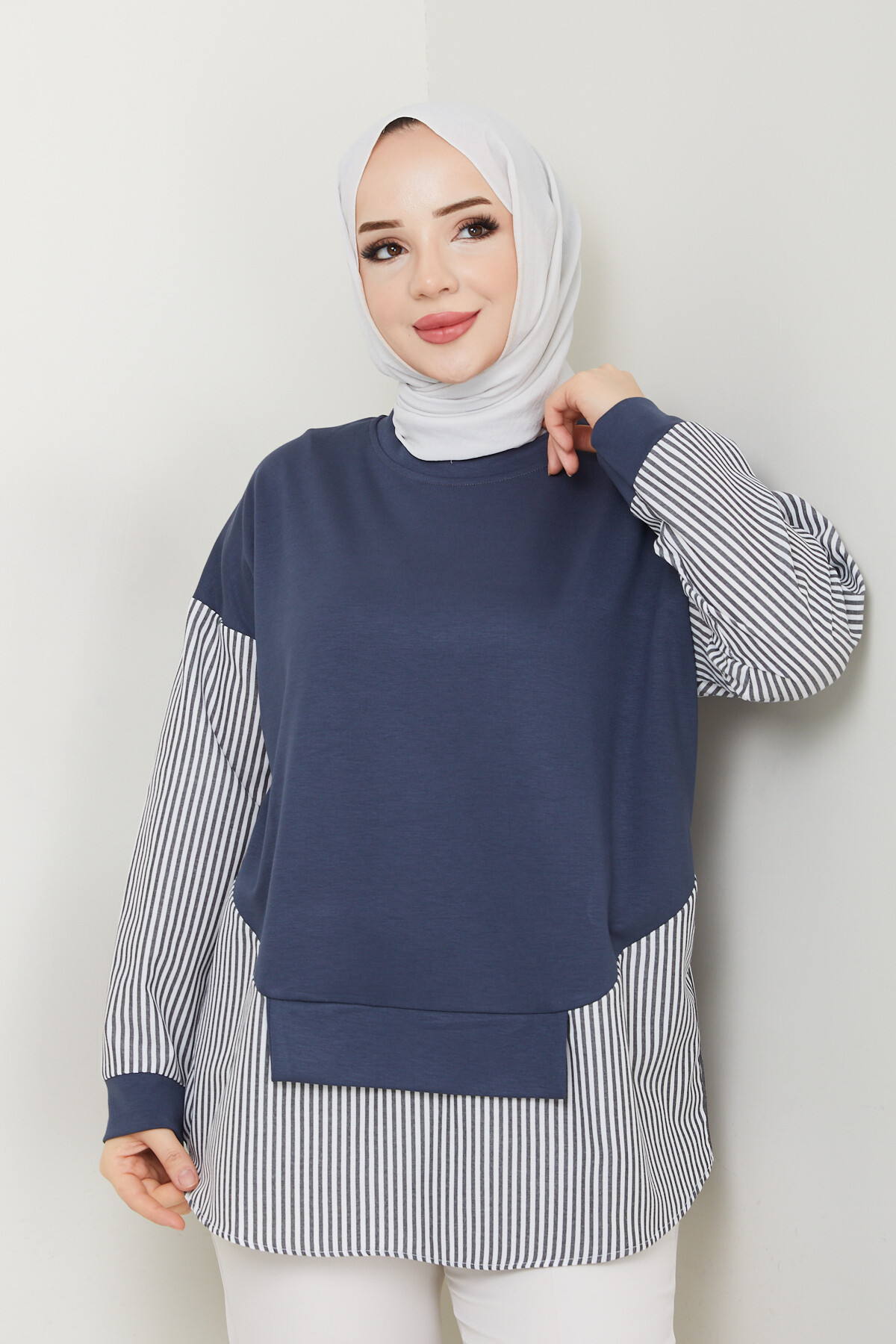 GARNİLİ CROP TUNİK-FÜME