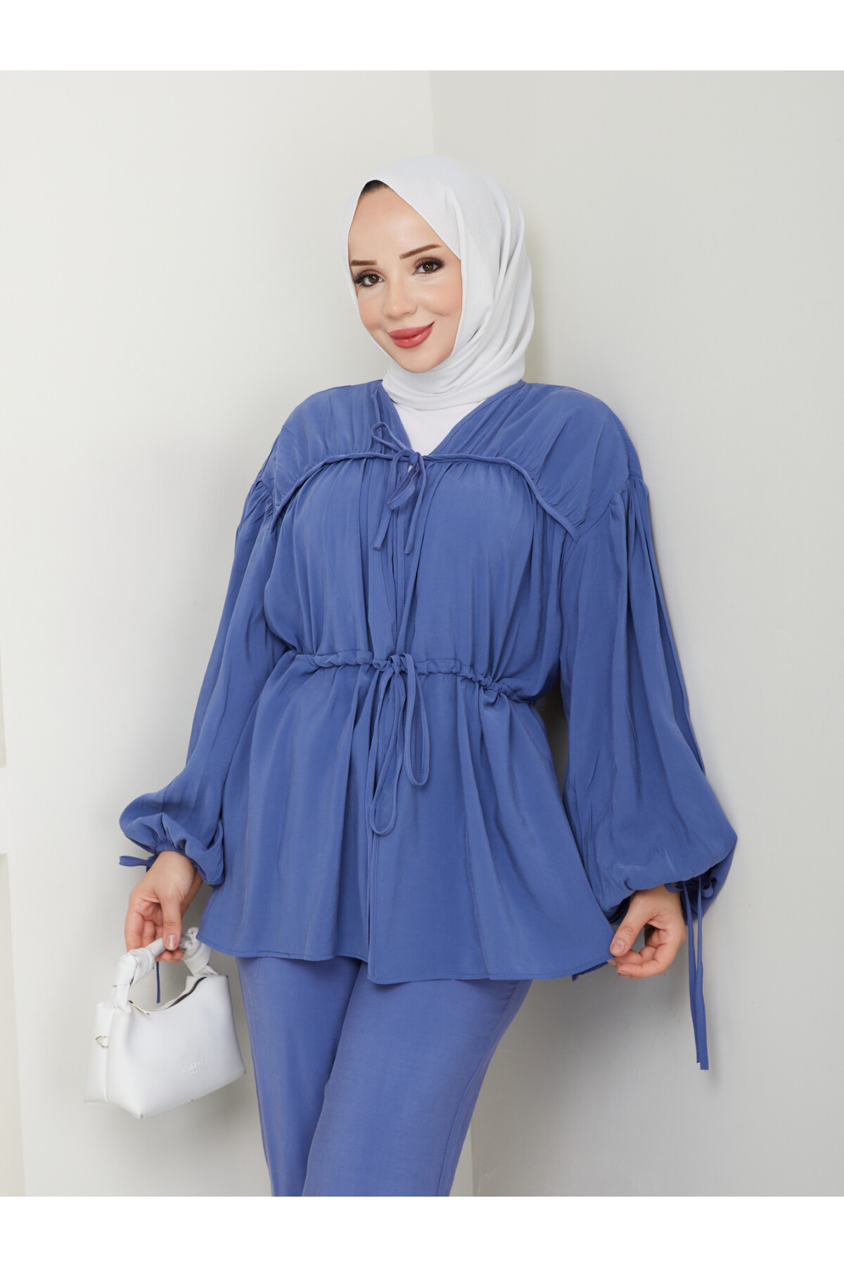 HNZ BÜZGÜLÜ TENSEL TAKIM-MAVİ