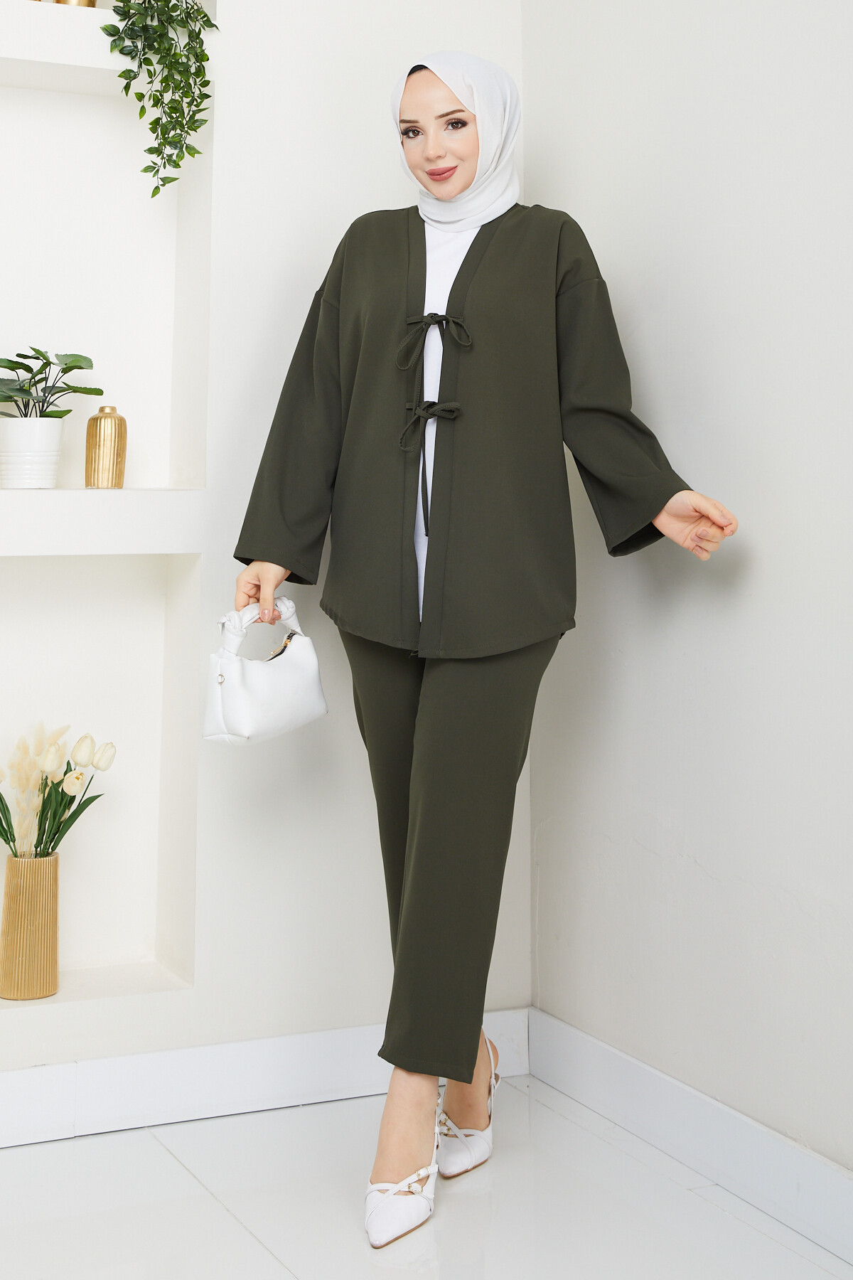 İKİ BAĞCIKLI PANTOLONLU TAKIM-HAKİ