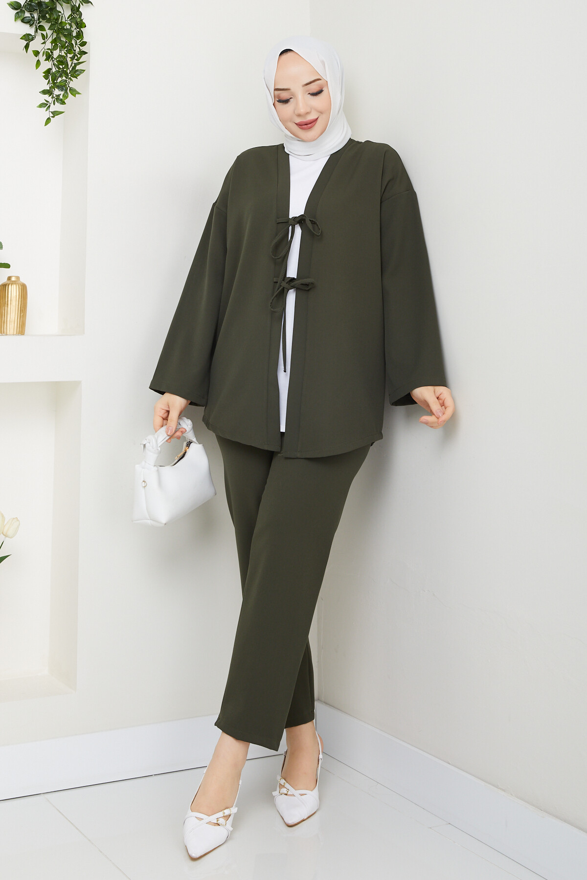 İKİ BAĞCIKLI PANTOLONLU TAKIM-HAKİ