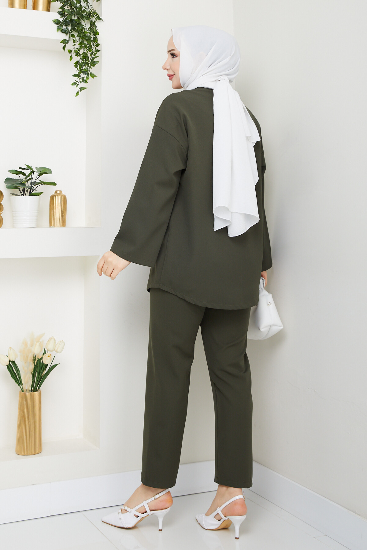 İKİ BAĞCIKLI PANTOLONLU TAKIM-HAKİ