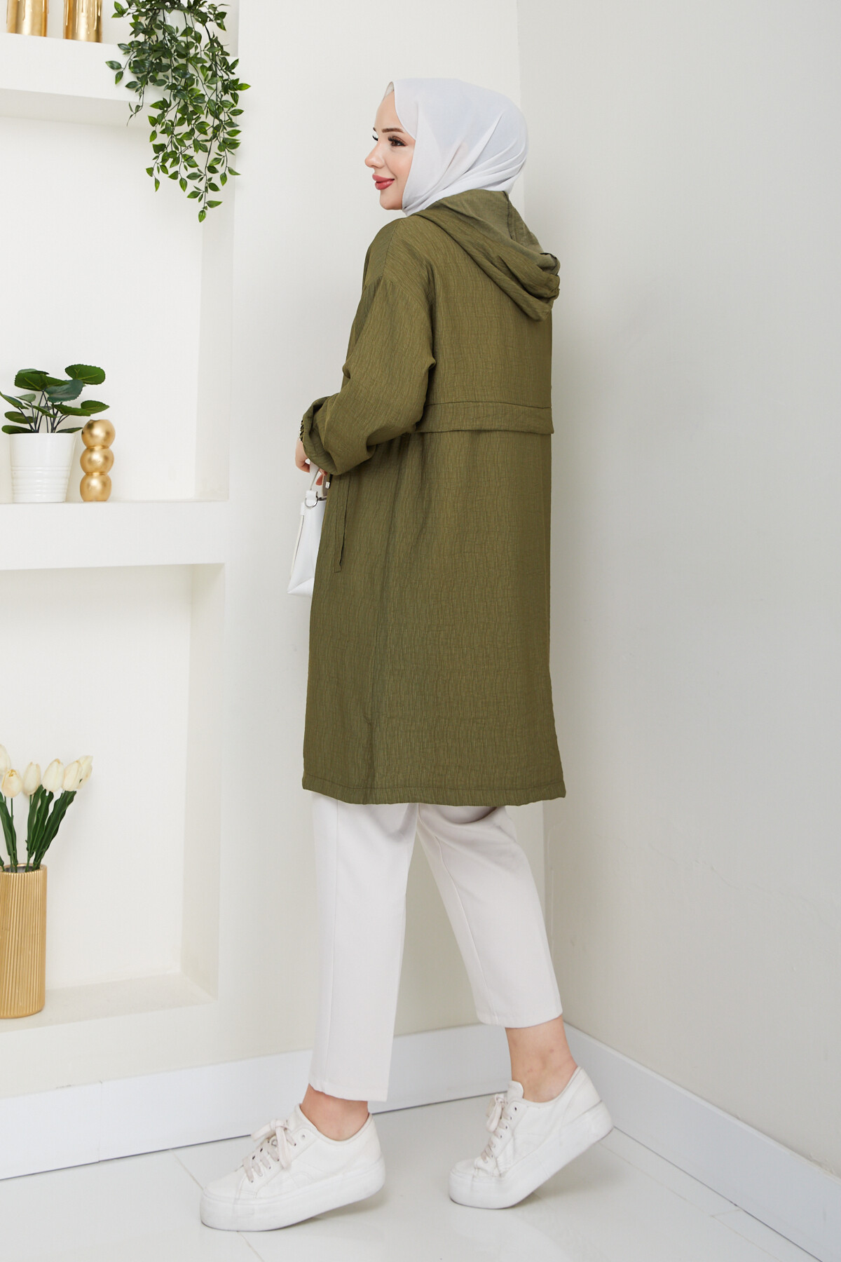 KAPŞONLU FERMUARLI KAP-HAKİ