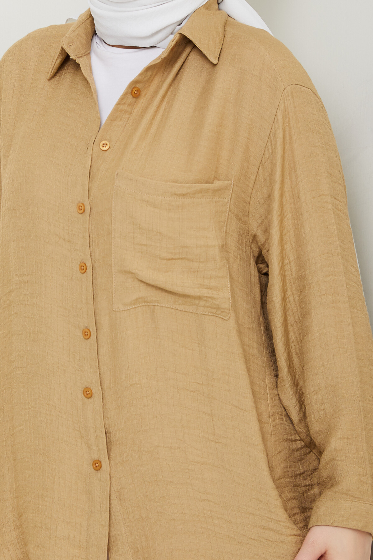 LUNA KETEN GÖMLEK-TABA