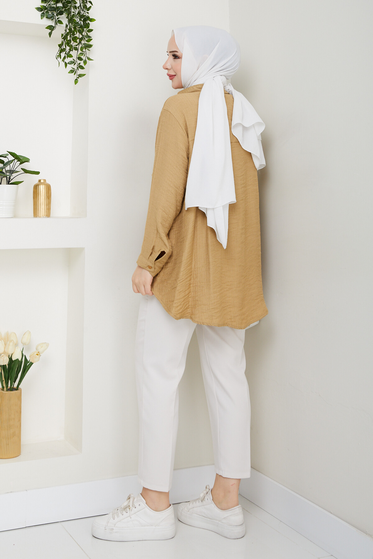 LUNA KETEN GÖMLEK-TABA