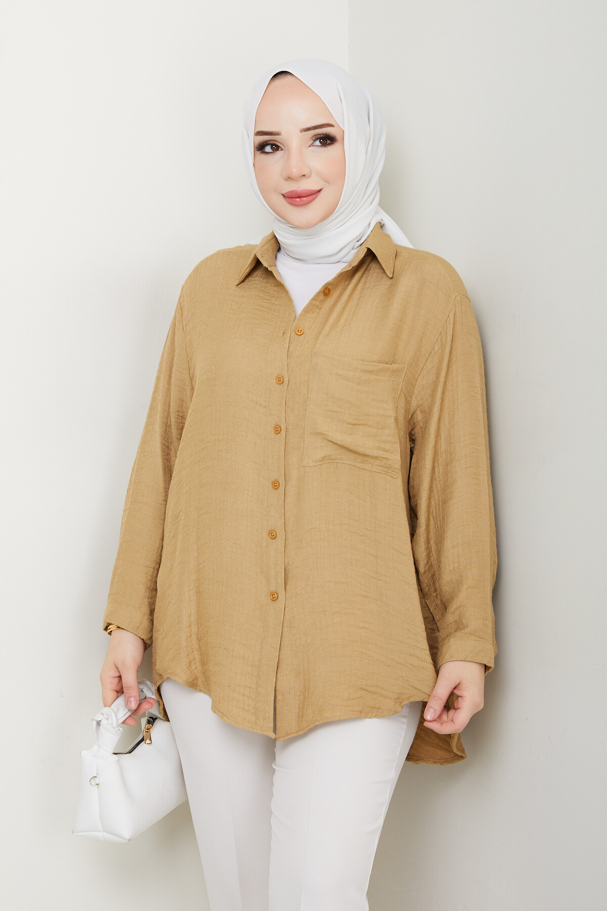 LUNA KETEN GÖMLEK-TABA