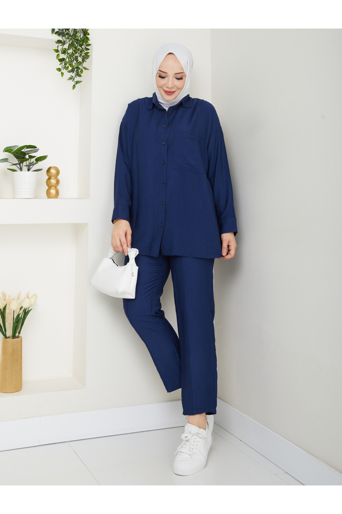 NEPAL KETEN TAKIM-LACİVERT