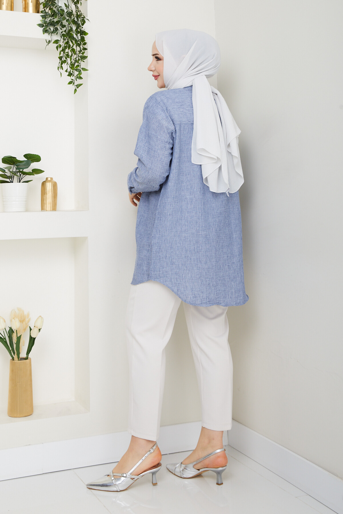 PL PULLU GÖMLEK -MAVİ