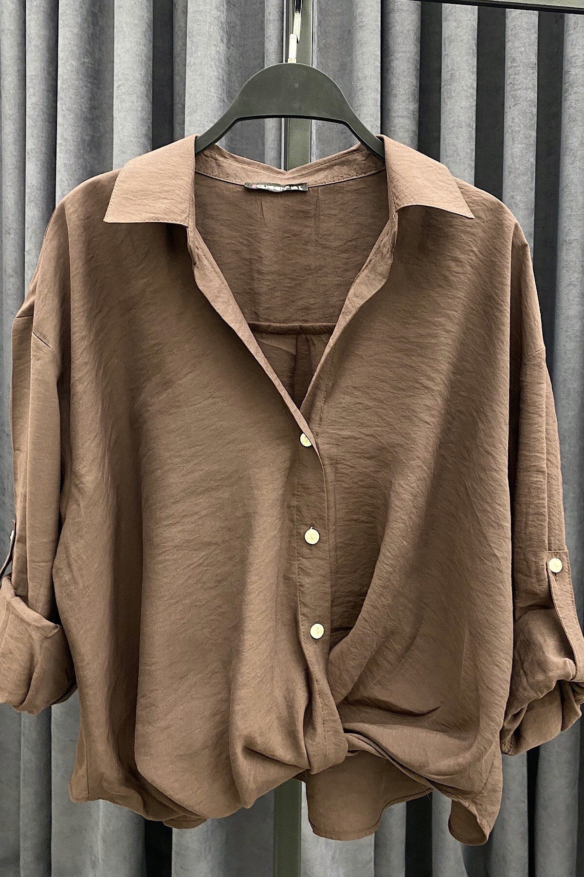 QN BURGULU GÖMLEK-ACI KAHVE