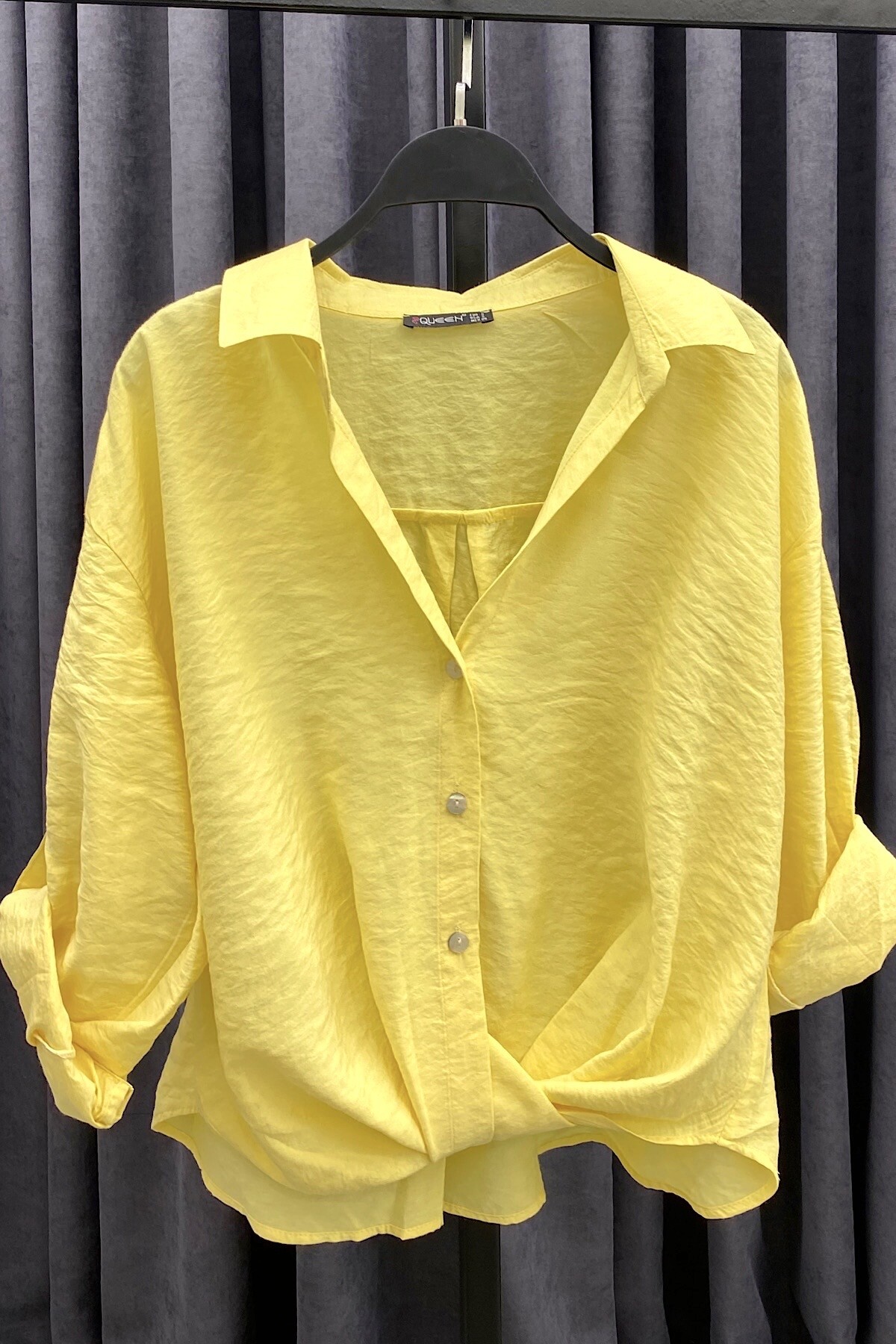 QN BURGULU GÖMLEK-SARI