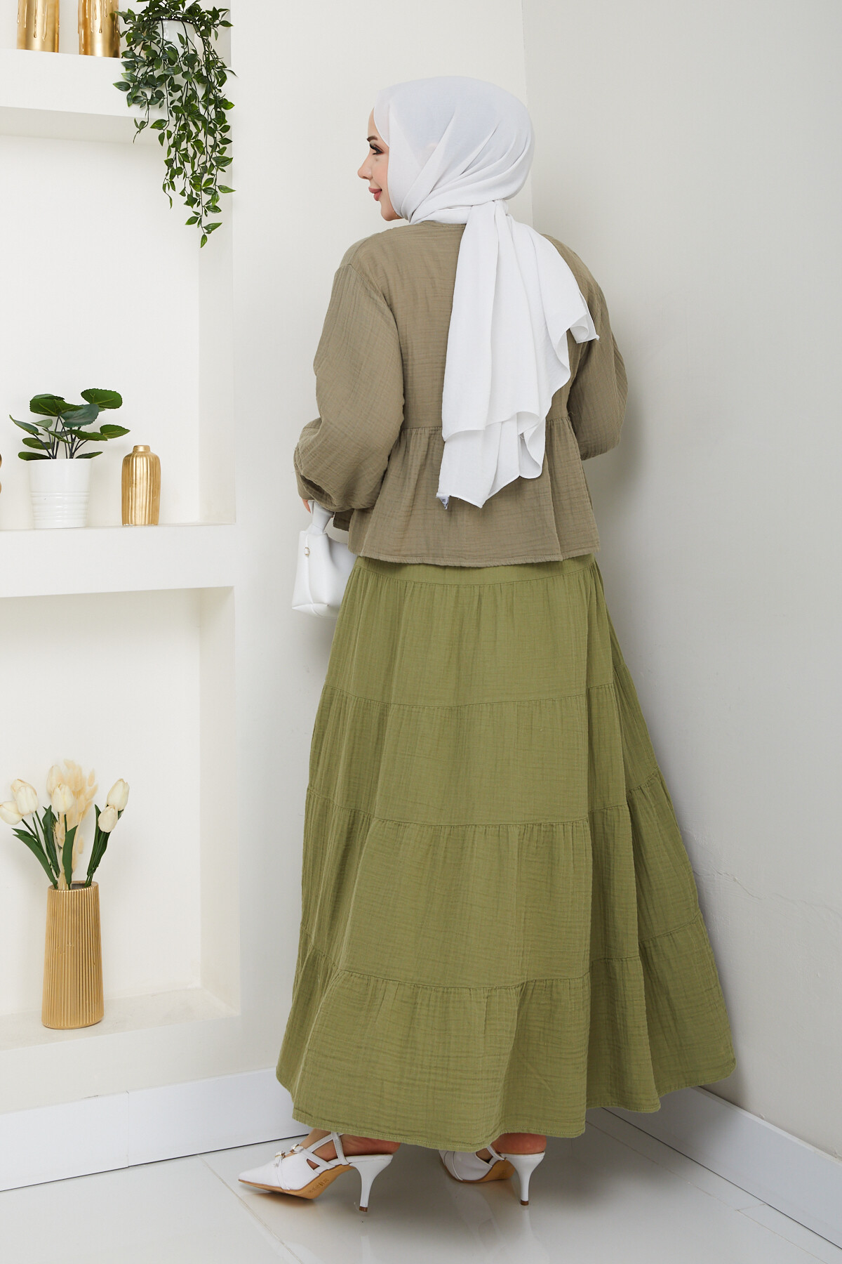 R MÜSLİN ETEK-HAKİ