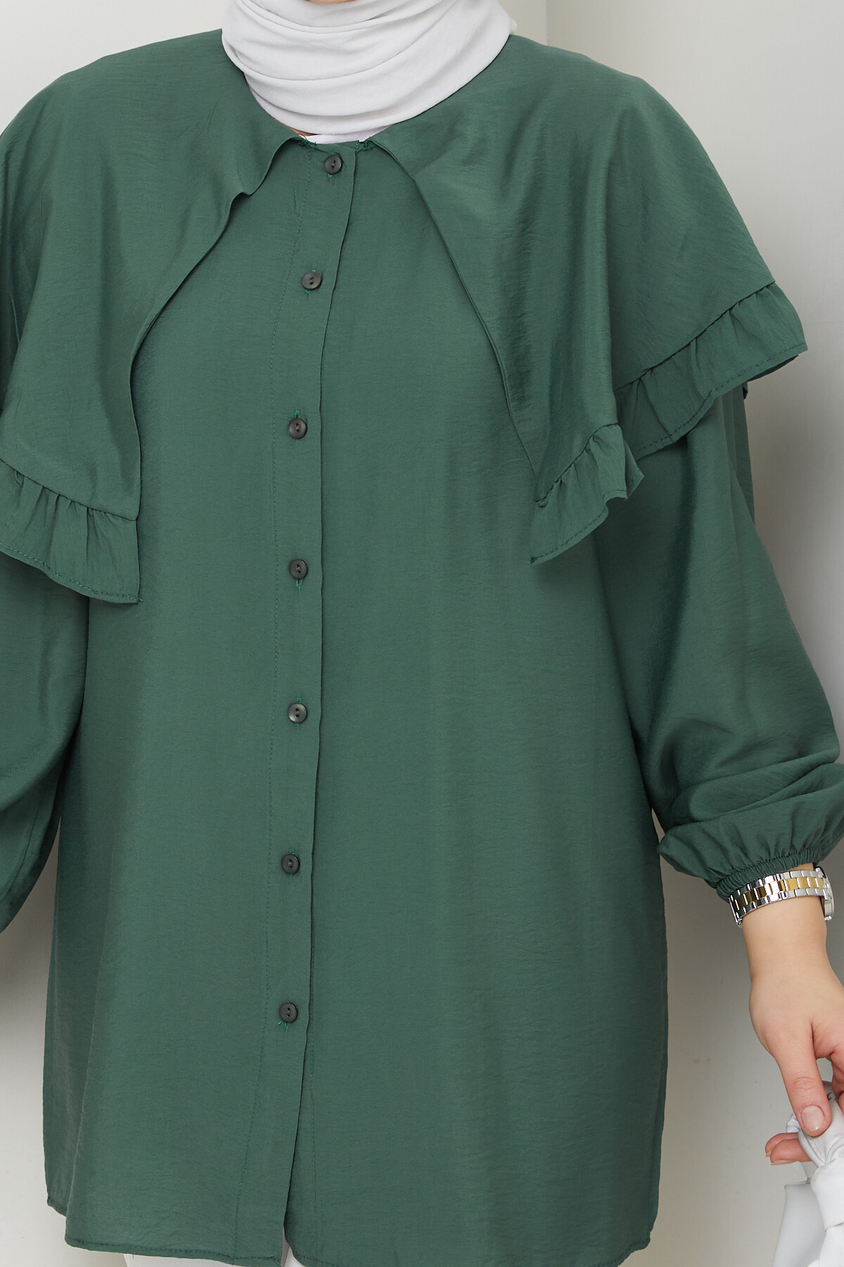 ŞAL YAKA TUNİK-YEŞİL