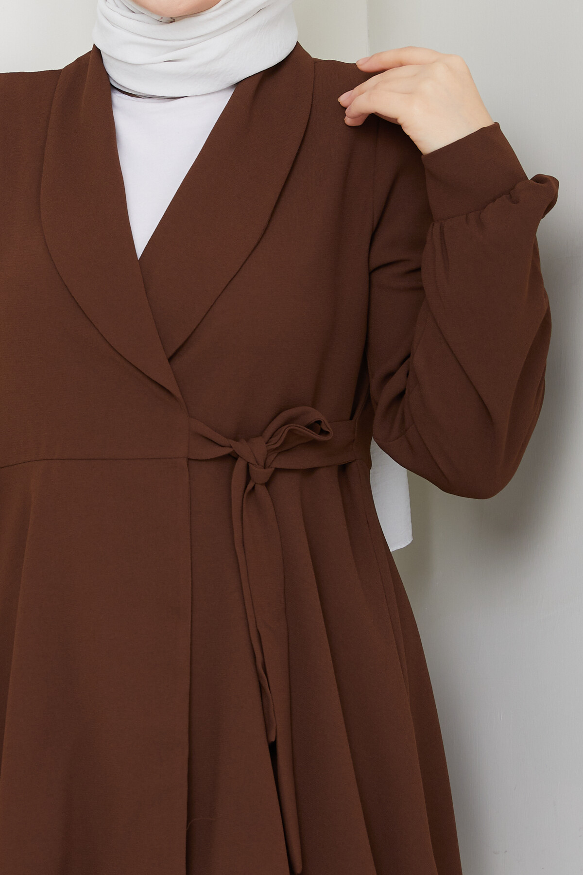 TN KUŞAK CEKETLİ TAKIM - ACI KAHVE