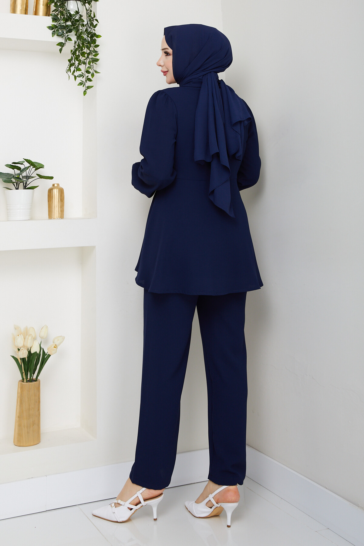 TN KUŞAK CEKETLİ TAKIM - LACİVERT