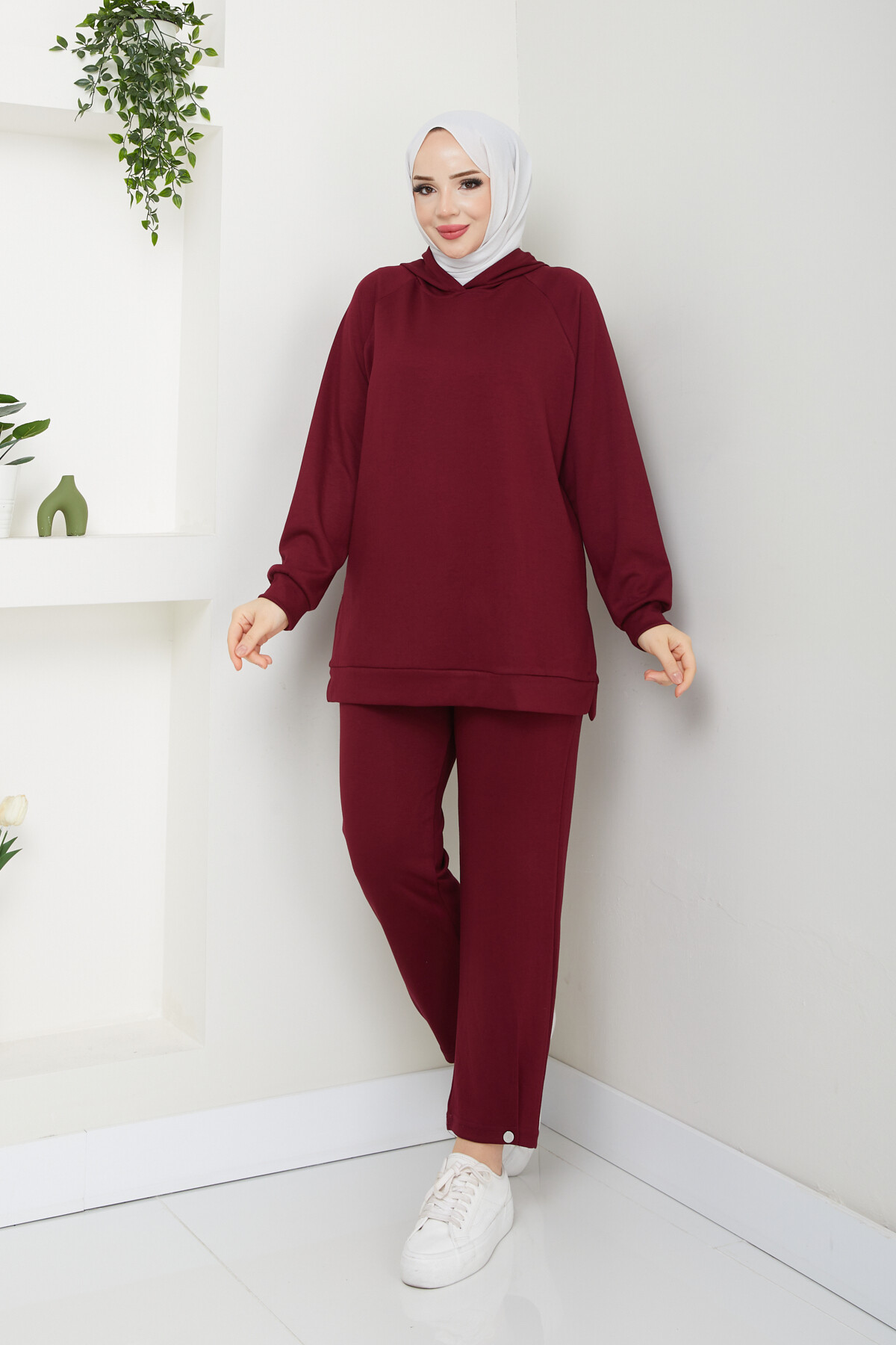 VA SWEAT PANTOLON TAKIM-BORDO