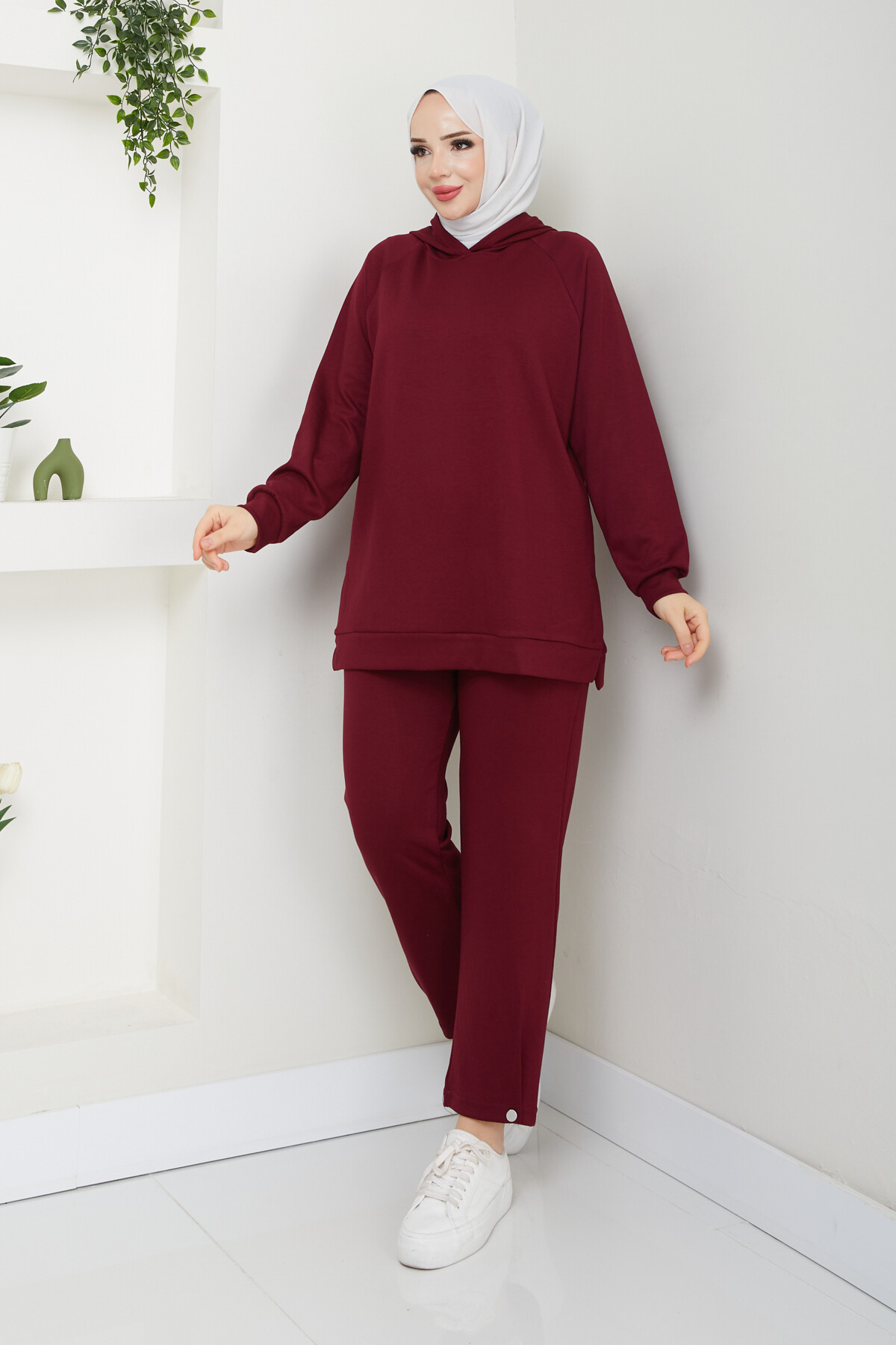 VA SWEAT PANTOLON TAKIM-BORDO