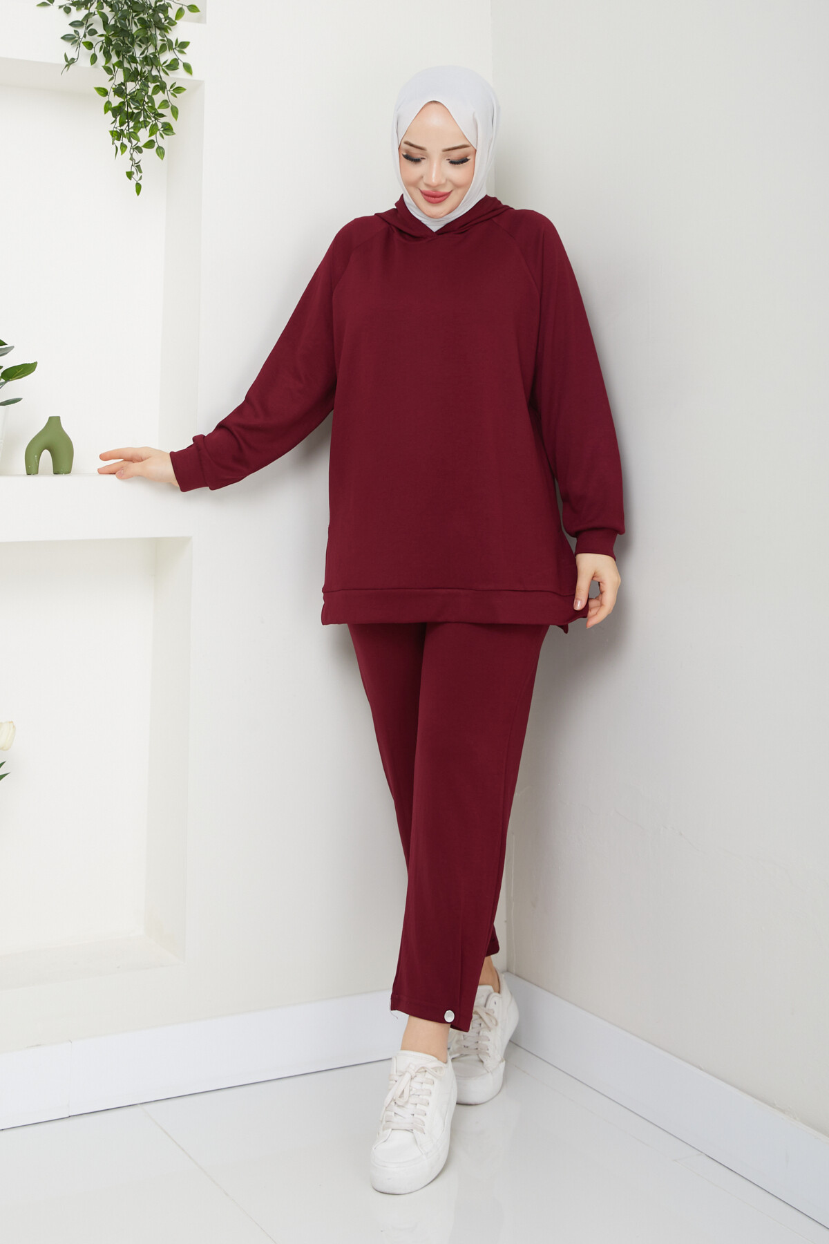 VA SWEAT PANTOLON TAKIM-BORDO