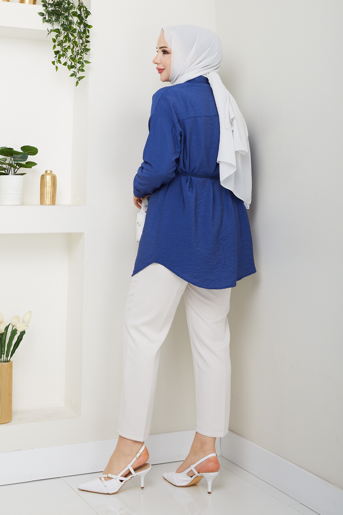 VİO ÇİFT KAPAKLI GÖMLEK-LACİVERT