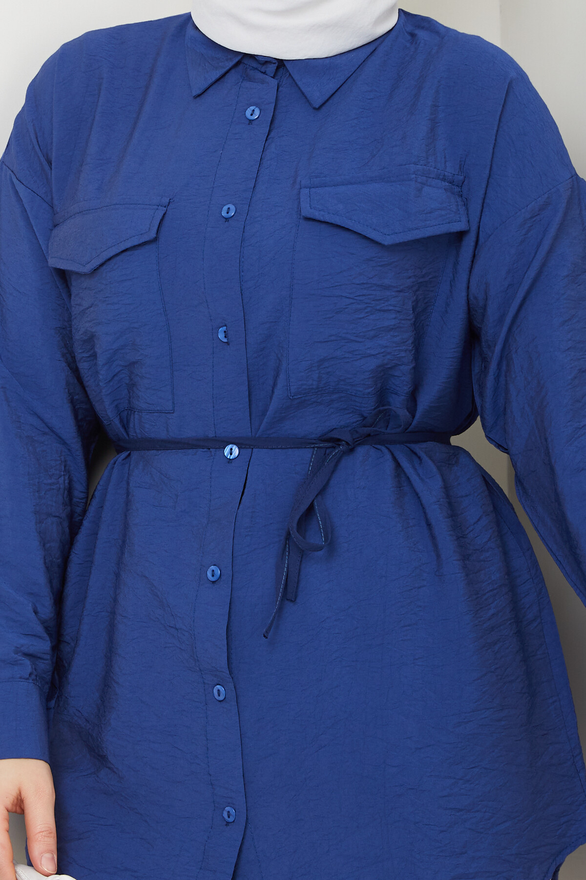 VİO ÇİFT KAPAKLI GÖMLEK-LACİVERT