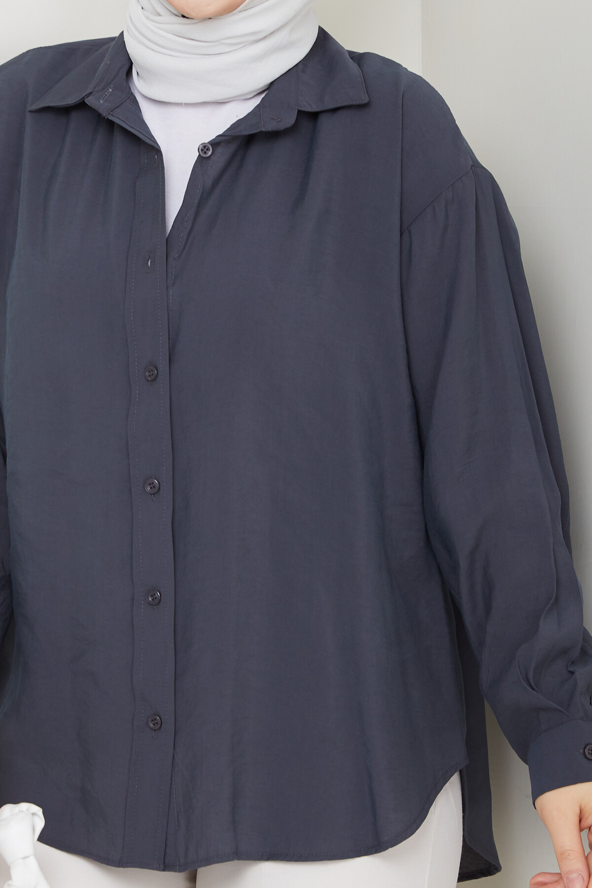 ZR MODEL TENSEL GÖMLEK-ANTRASİT