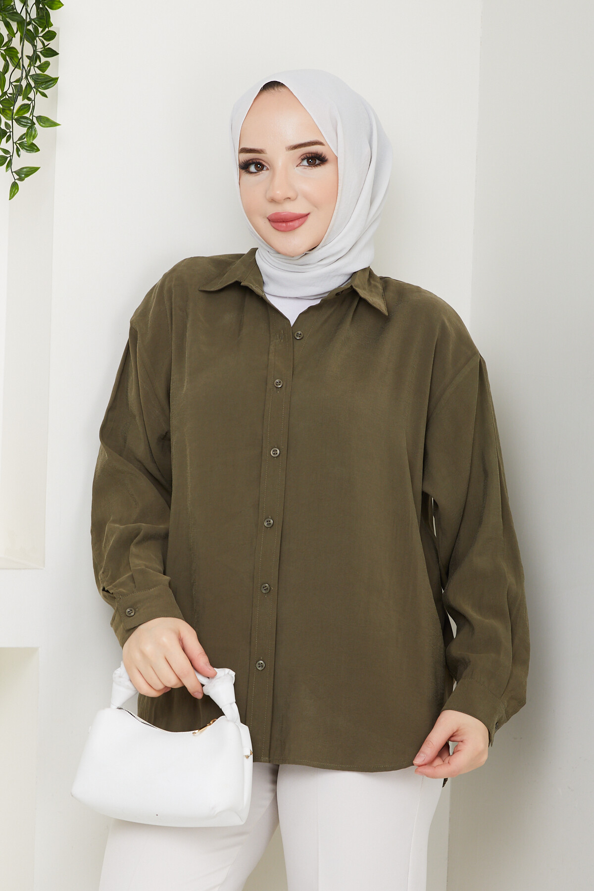 ZR MODEL TENSEL GÖMLEK-HAKİ