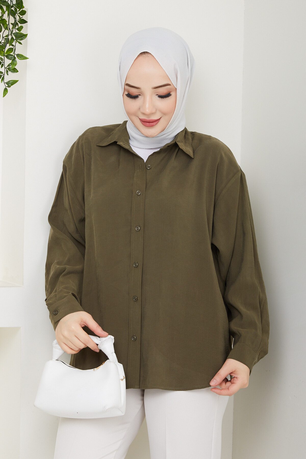 ZR MODEL TENSEL GÖMLEK-HAKİ