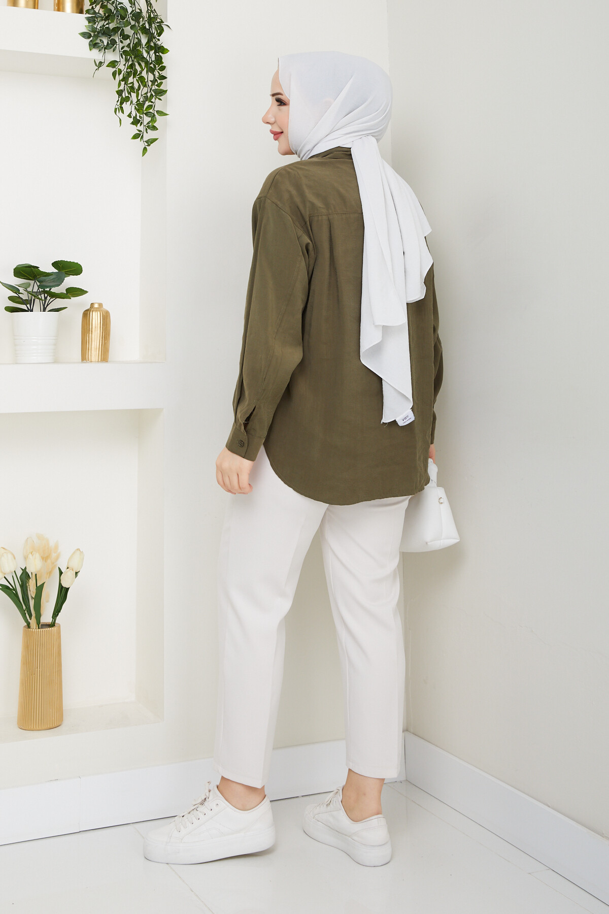 ZR MODEL TENSEL GÖMLEK-HAKİ