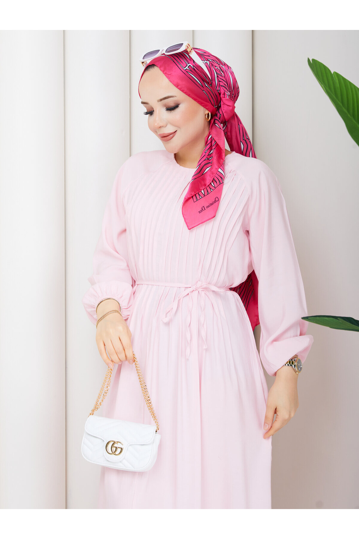 02429 Robe Pileli Elbise