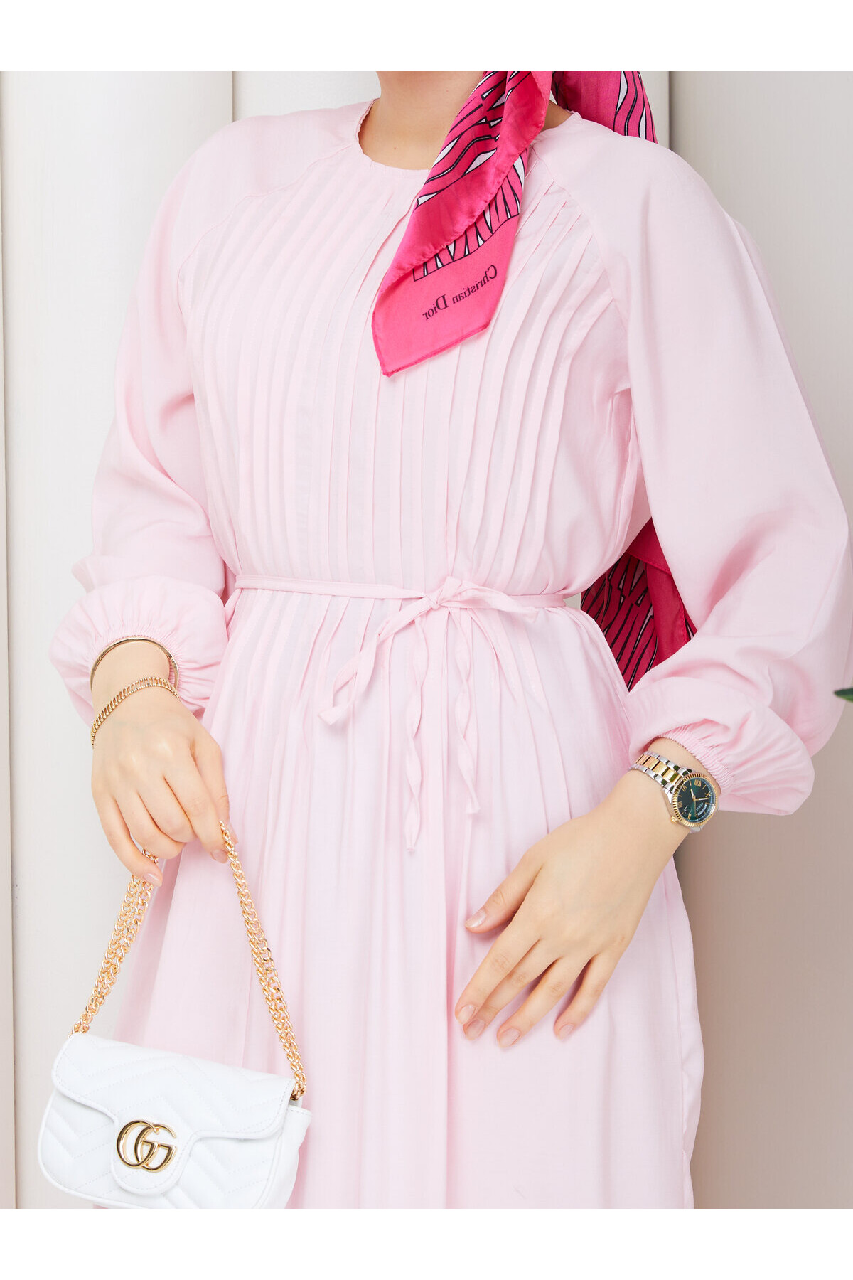 02429 Robe Pileli Elbise