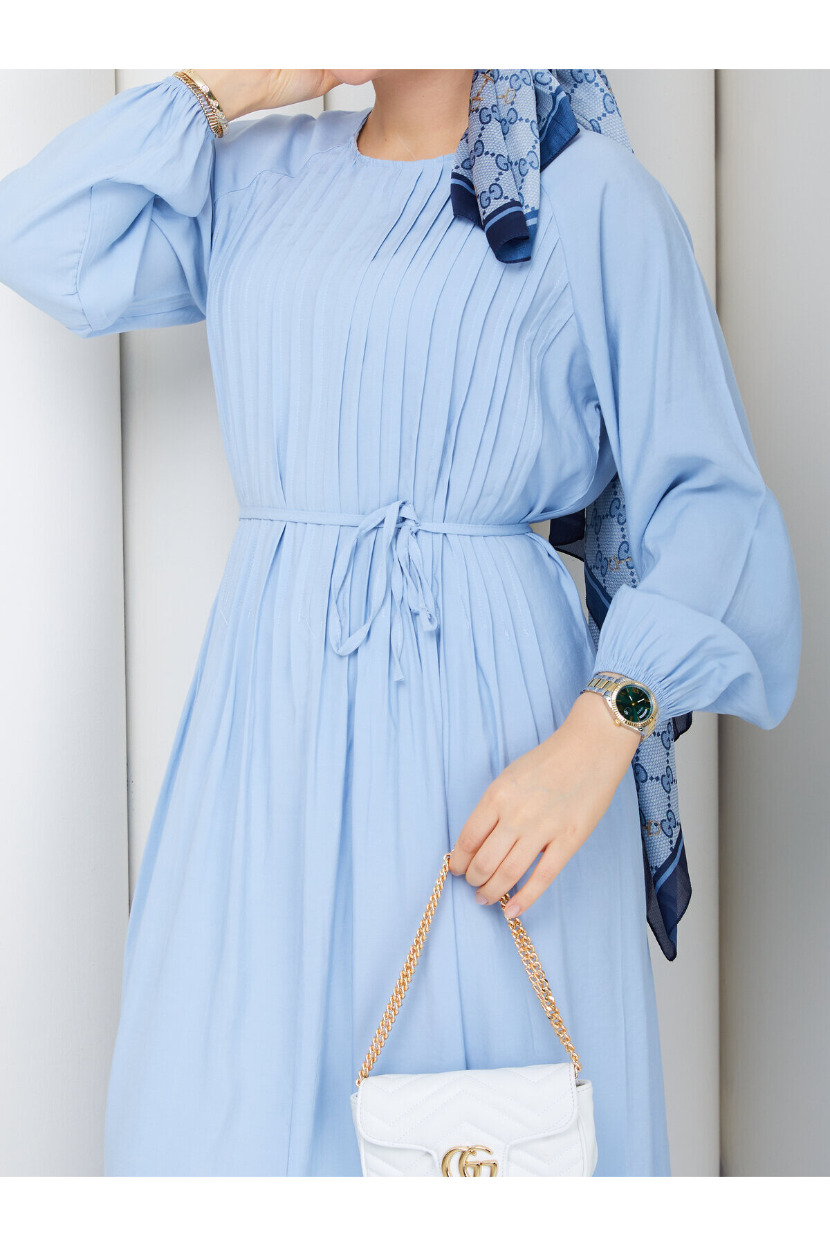 02431 Robe Pileli Elbise