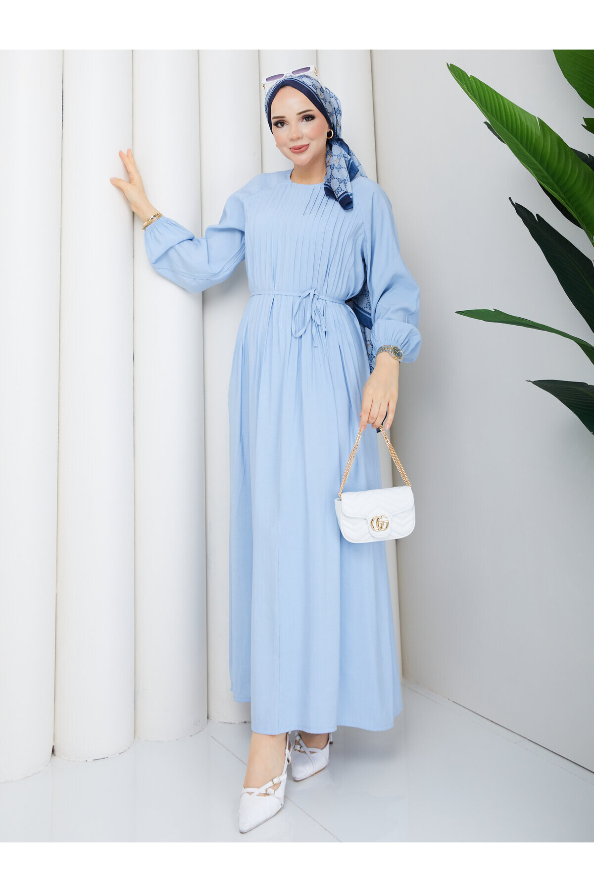 02431 Robe Pileli Elbise