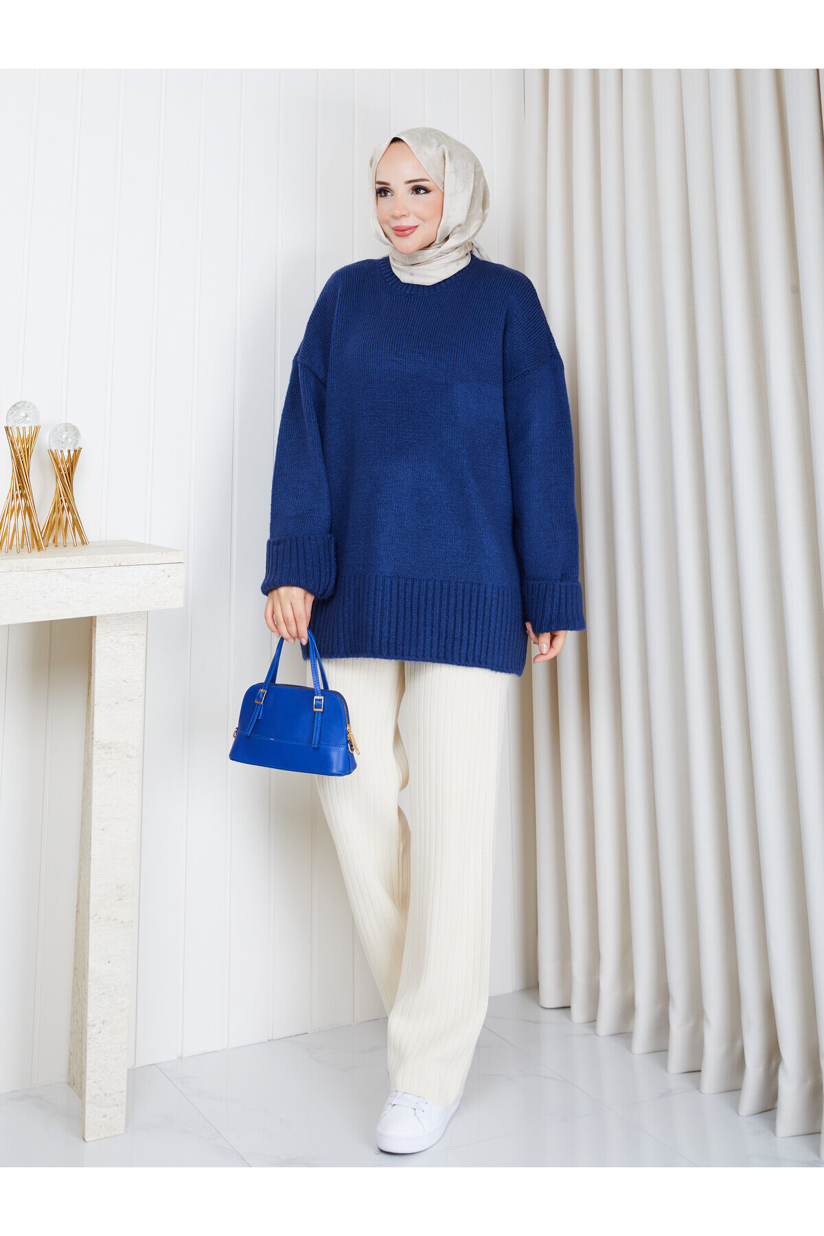 0801 Vnz Pinteres Oversize Kazak-Lacivert