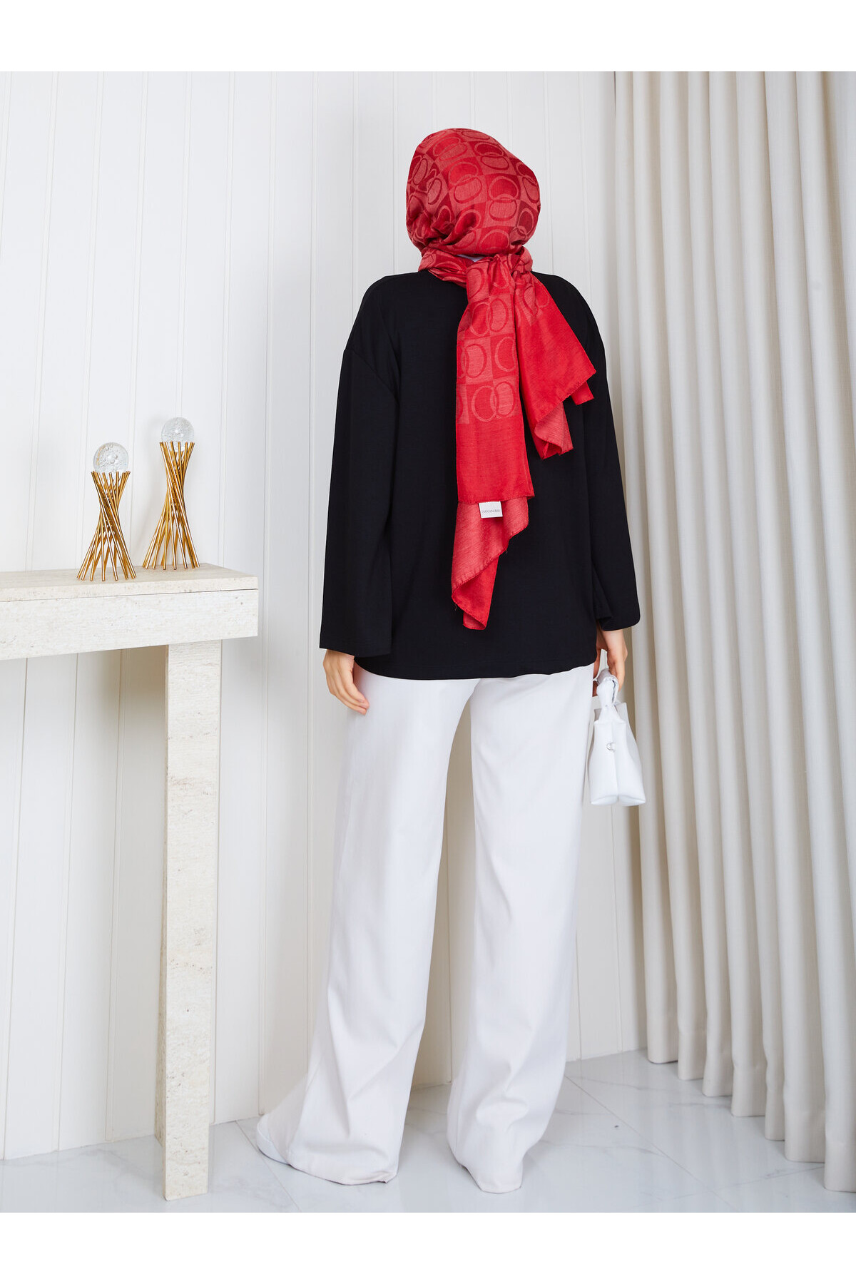 1902 Premium Oysho Kumaş Salaş Kesim Bisiklet Yaka Tunik – Siyah
