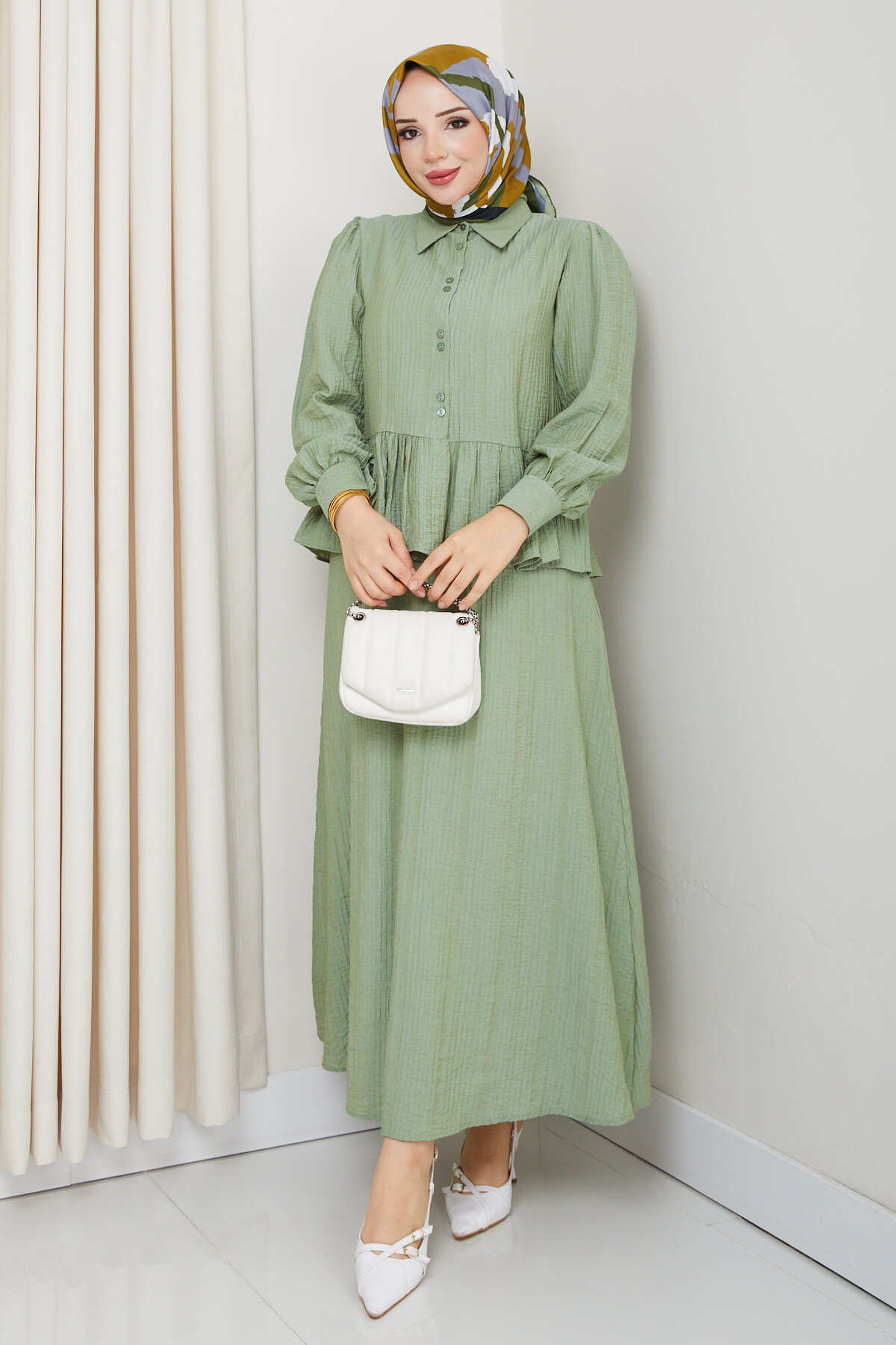 ADELYA FIRFIRLI ETEKLİ TAKIM-YEŞİL